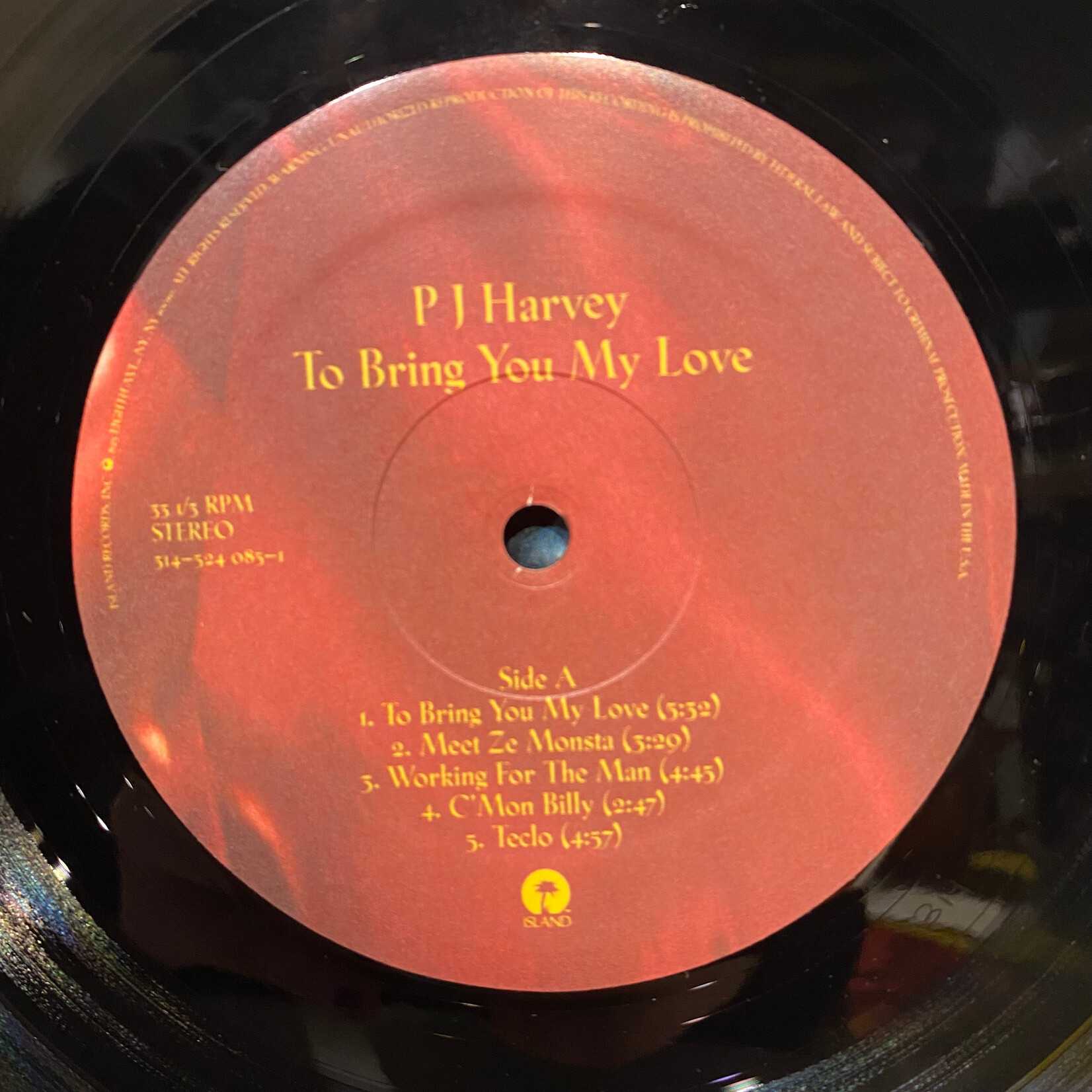 [Kollectible Vinyl] PJ Harvey:  To Bring You My Love (1995, USA, 1st Issue, VG+)[ISLAND]
