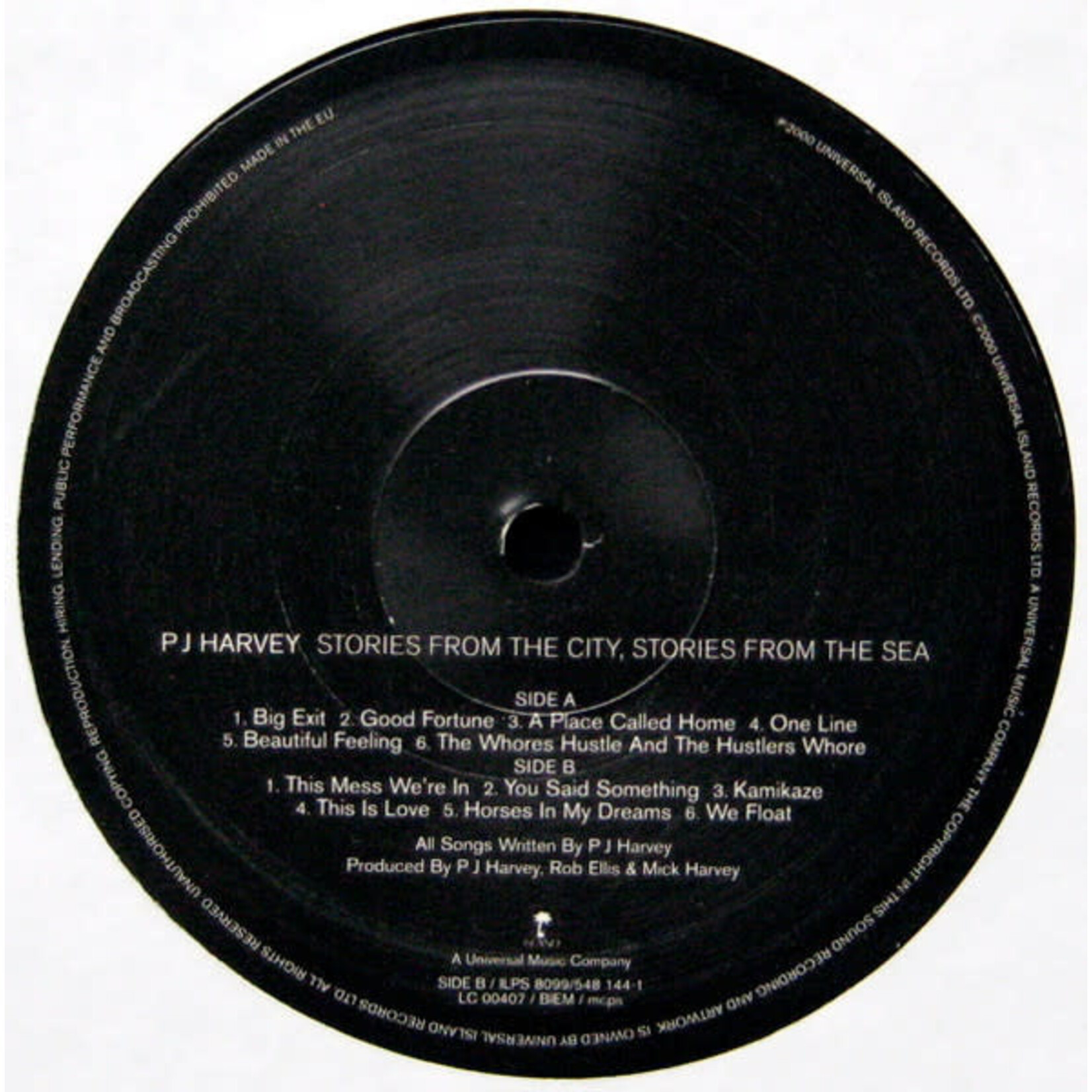 [Kollectible Vinyl] PJ Harvey: Stories From The City, Stories From The Sea (2000, Europe, w/ Insert, VG+) [ISLAND]