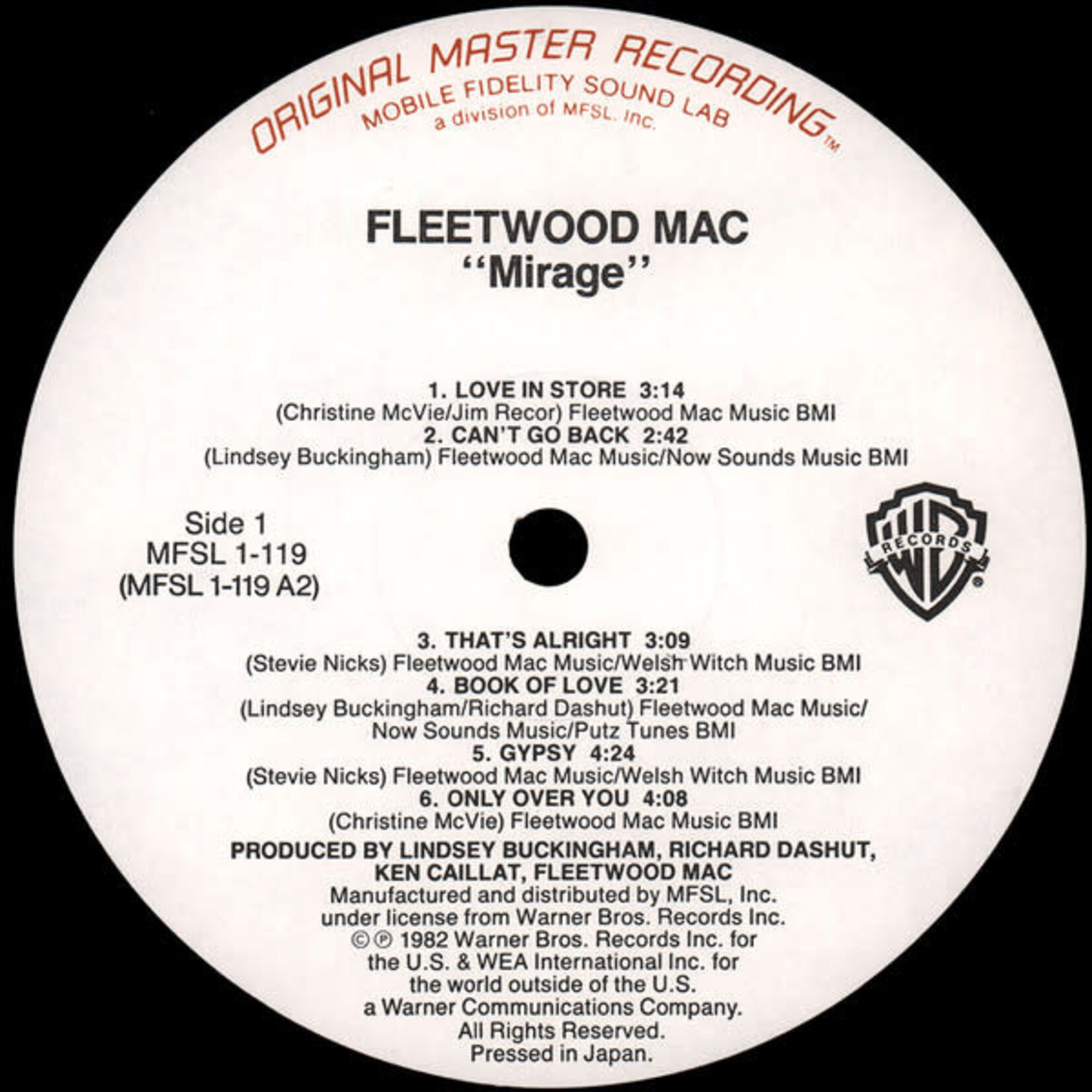 [Kollectibles] Fleetwood Mac: Mirage (1984, USA, w/ Inserts, Audiophile, VG+) [MOBILE FIDELITY]