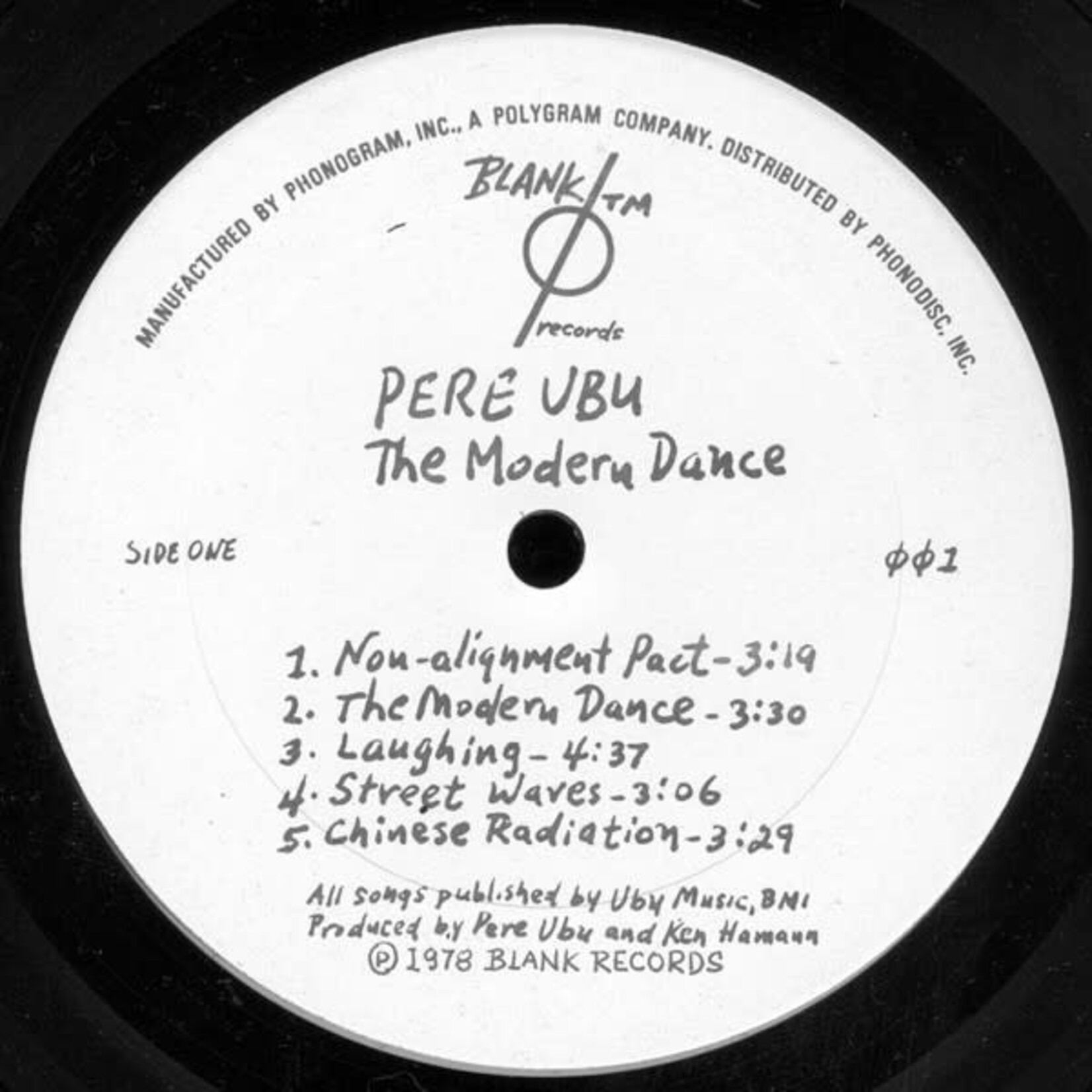 [Kollectible Vinyl] Ubu, Pere: The Modern Dance (1978, USA, 1st Pressing, VG+) [BLANK]