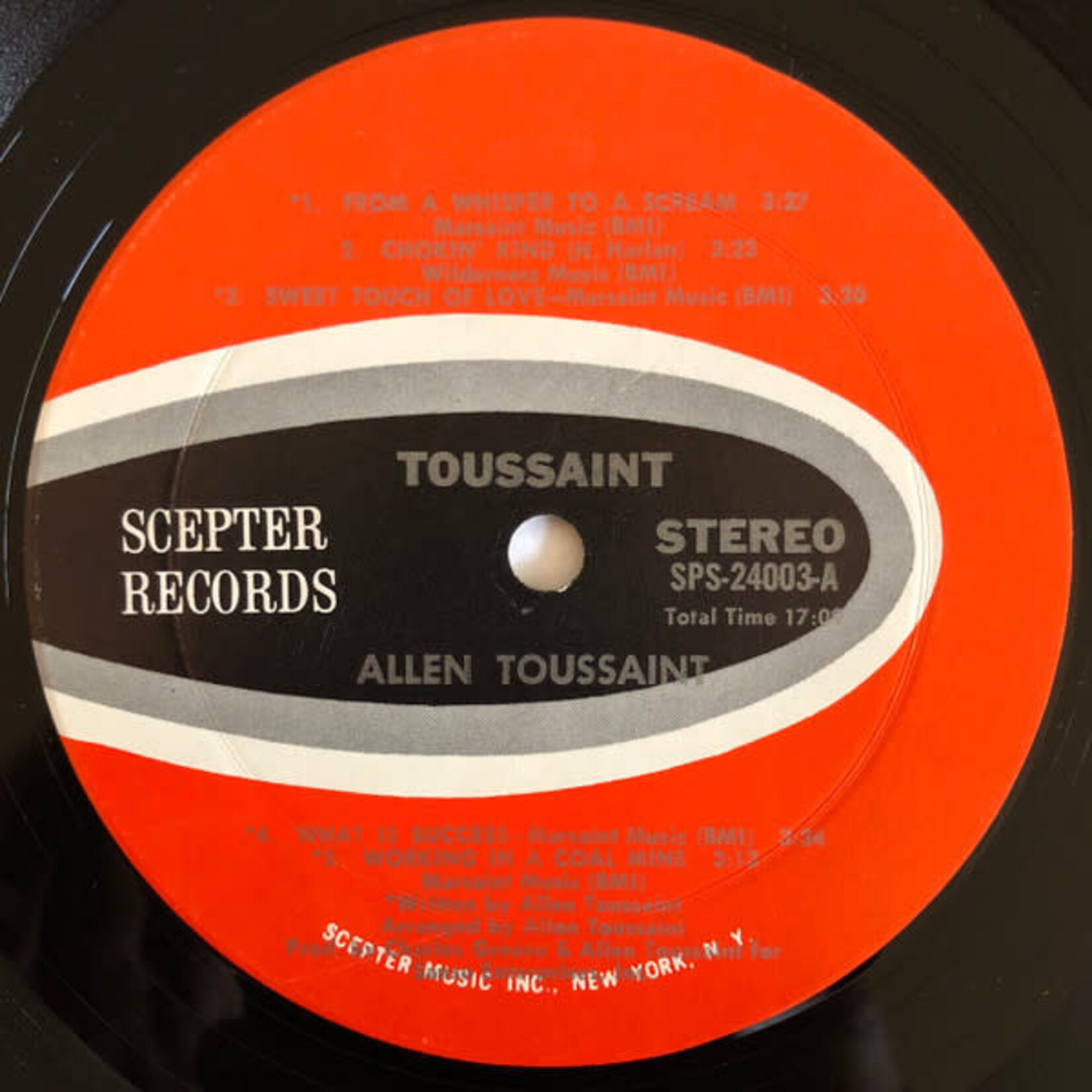 [Kollectible Vinyl] Toussaint, Allen: Toussaint (1970, USA, Disc VG+) [SCEPTER]