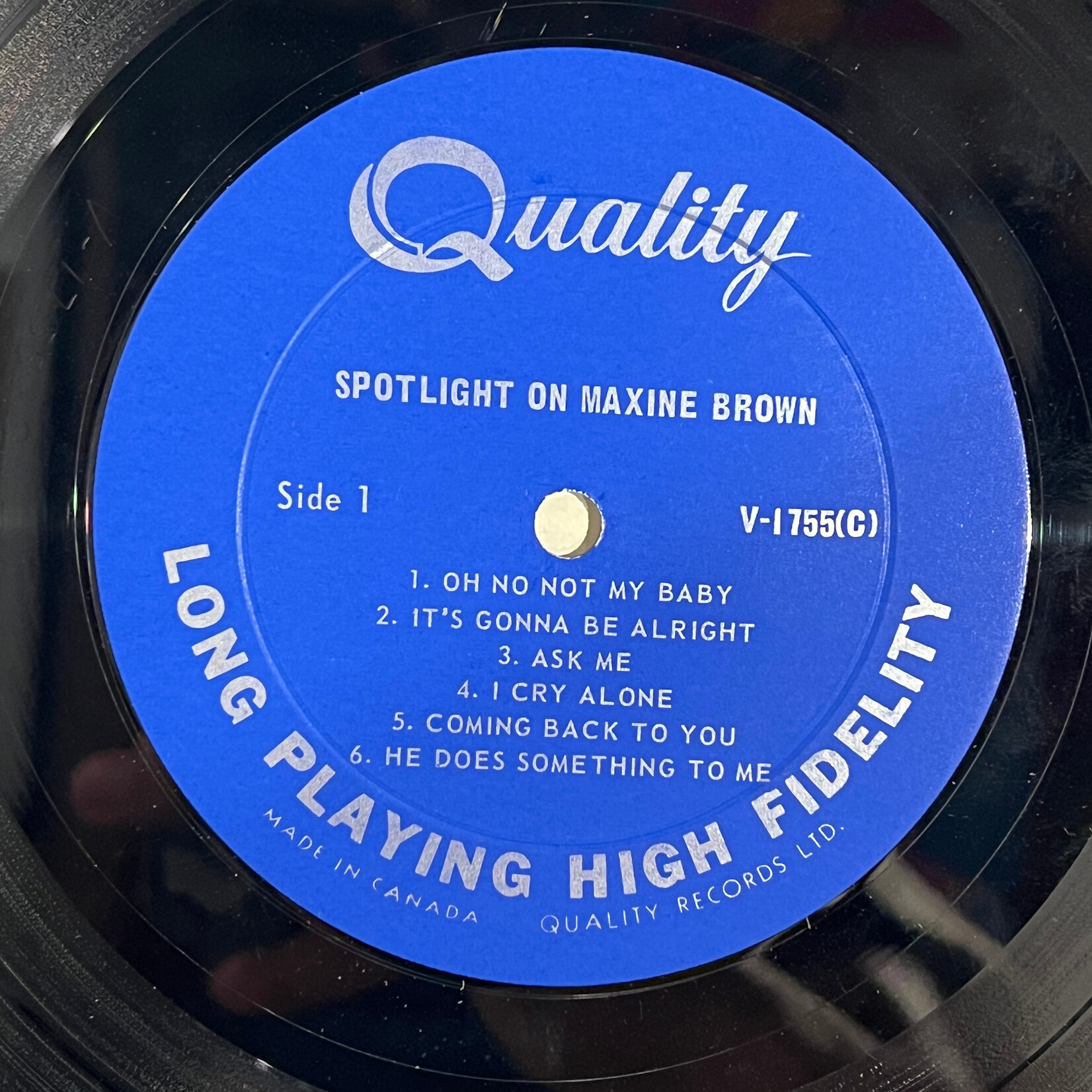 [Kollectibles] Brown, Maxine: Spotlight On Maxine Brown (1965, Canada, Disc VG+) [WAND]