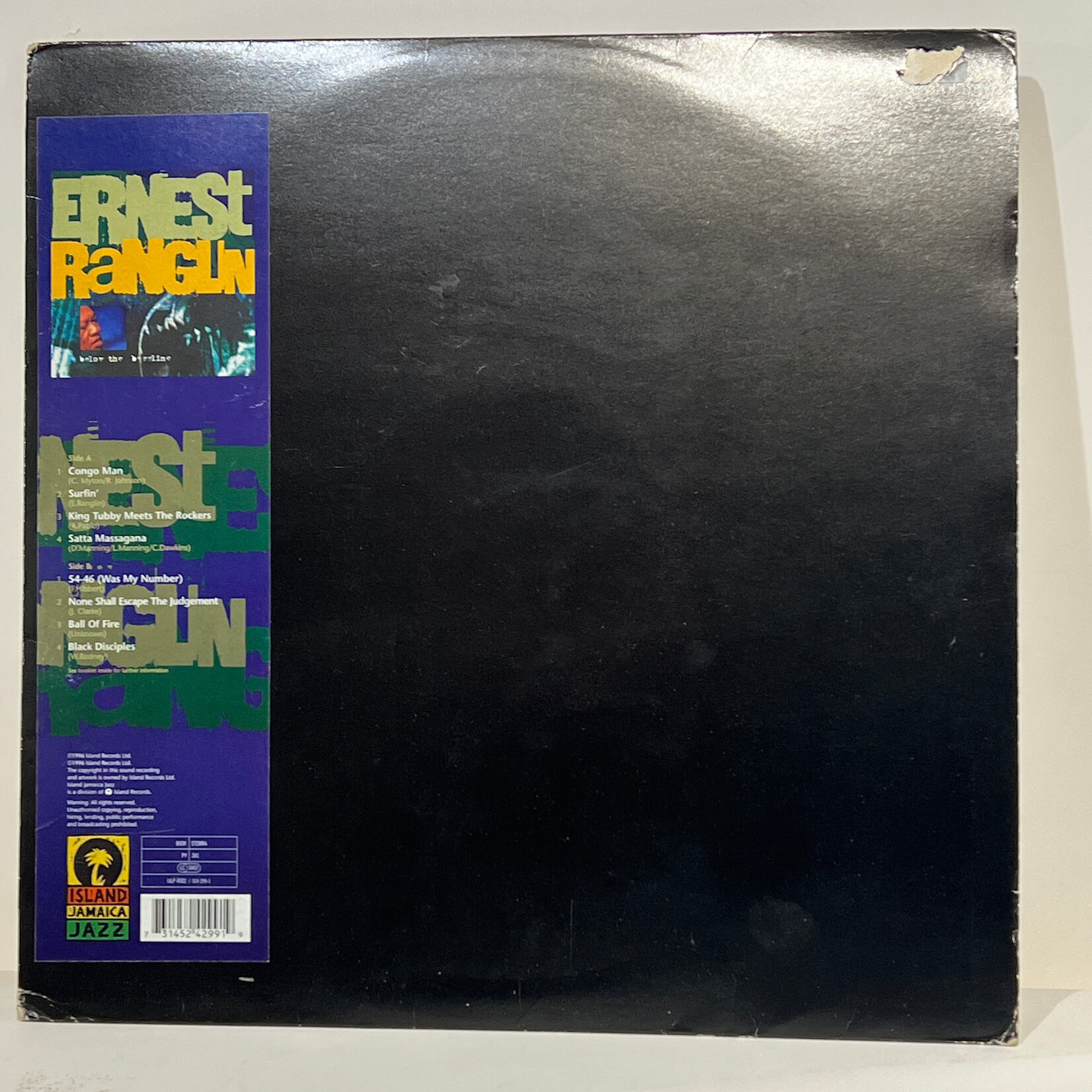 [Kollectibles] Ranglin, Ernest: Below The Bassline (1996, UK, VG+) [ISLAND JAMAICA JAZZ]