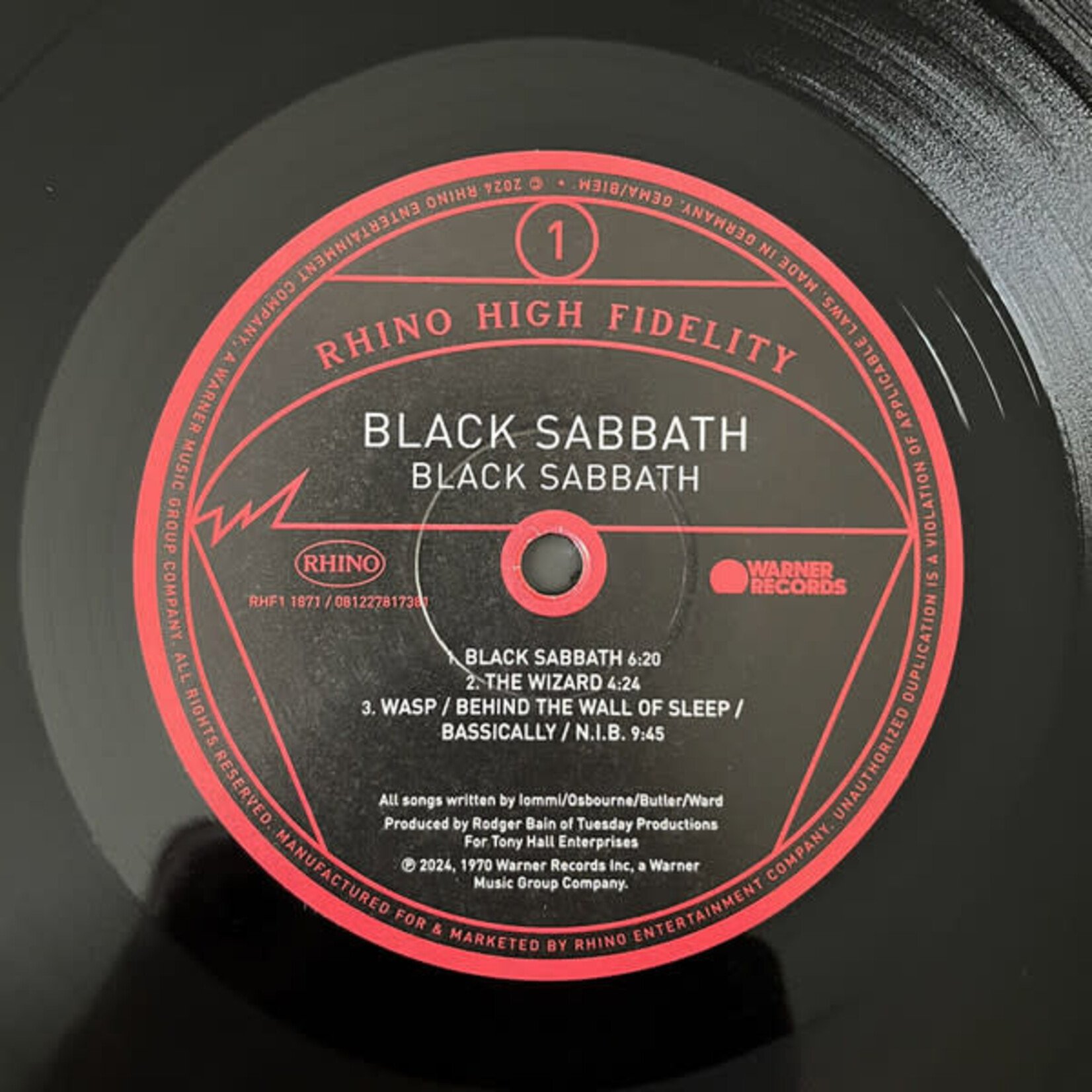 [Kollectibles] Black Sabbath: Self-titled (2024, USA, Limited Ed. 180g, EX) [RHINO]