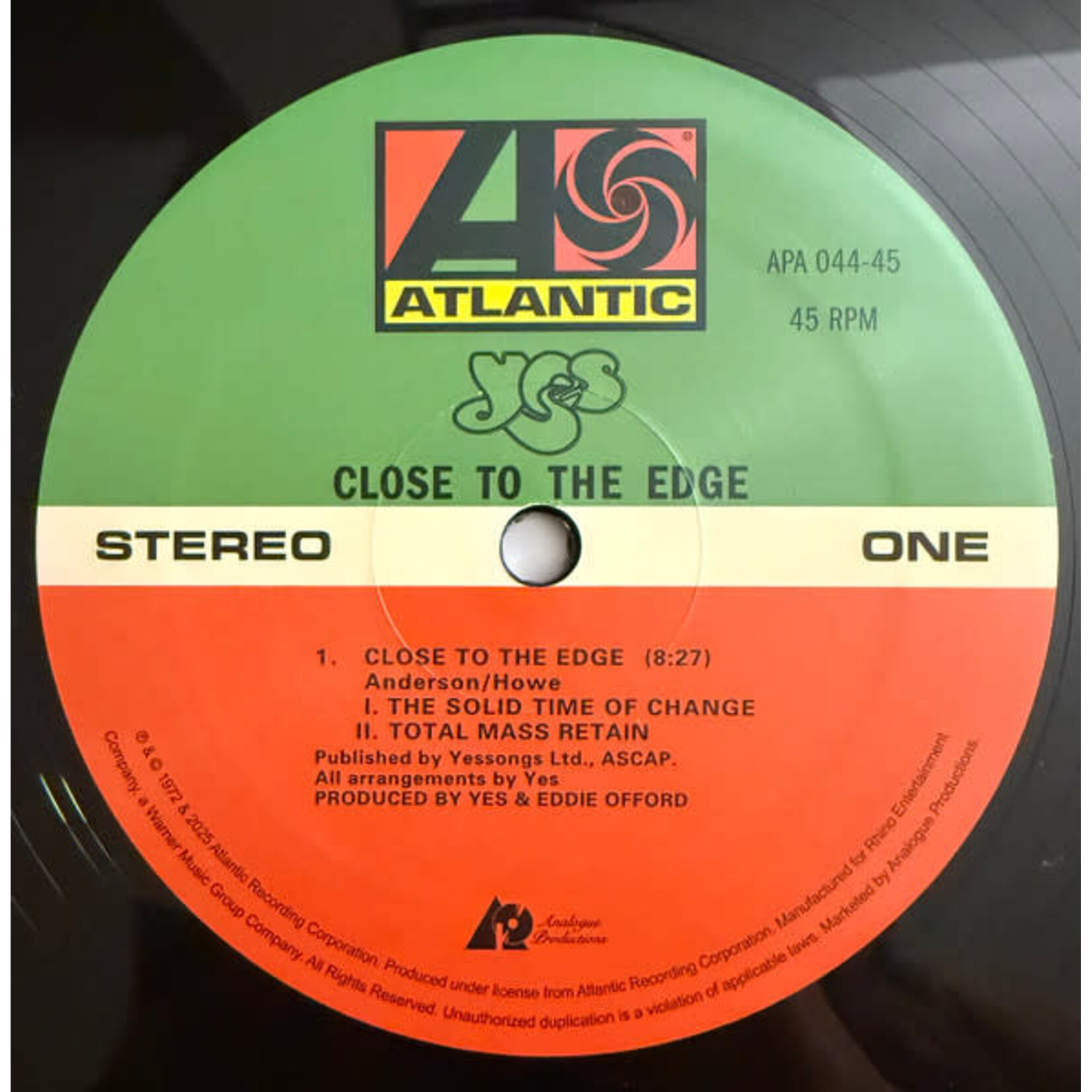 [Kollectibles] Yes: Close To The Edge (2025, USA, 2x12" 45RPM, Ex) [ANALOGUE PRODUCTIONS]
