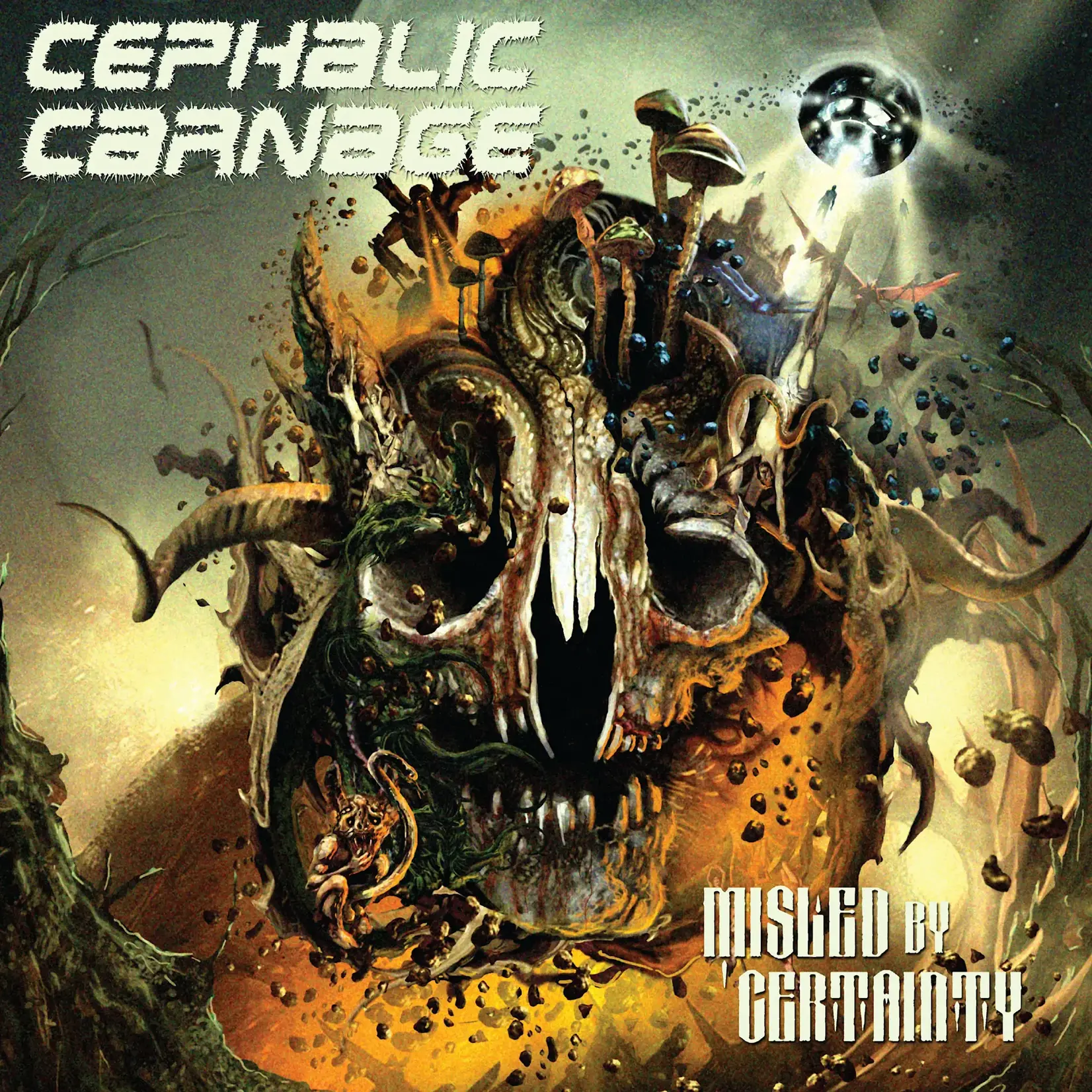 [New Vinyl] Cephalic Carnage: Misled By Certainty (2LP tri-color merge with splatter vinyl) [RELAPSE]