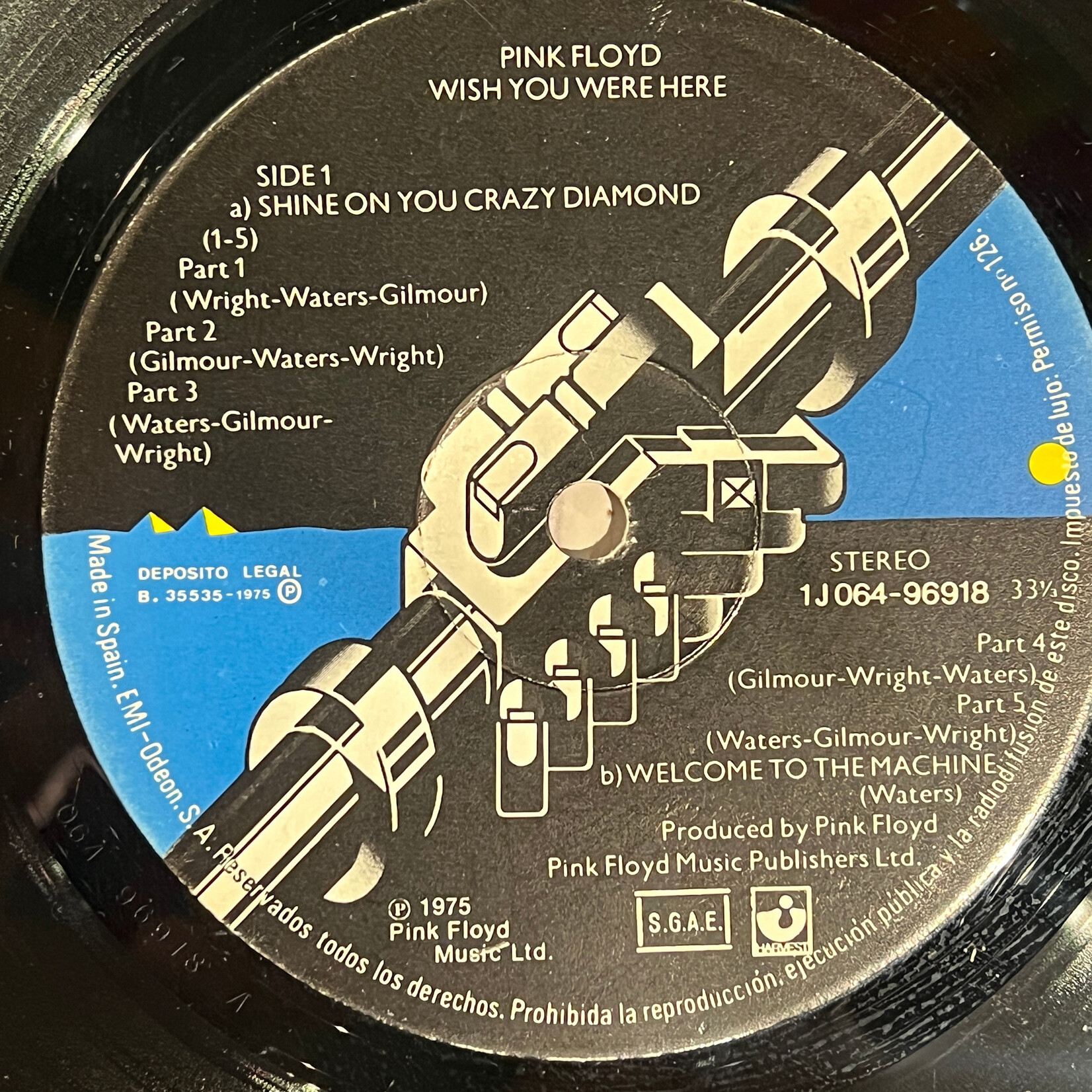 [Kollectibles] Pink Floyd: Wish You Were Here (1975, Spain, VG+) [HARVEST]