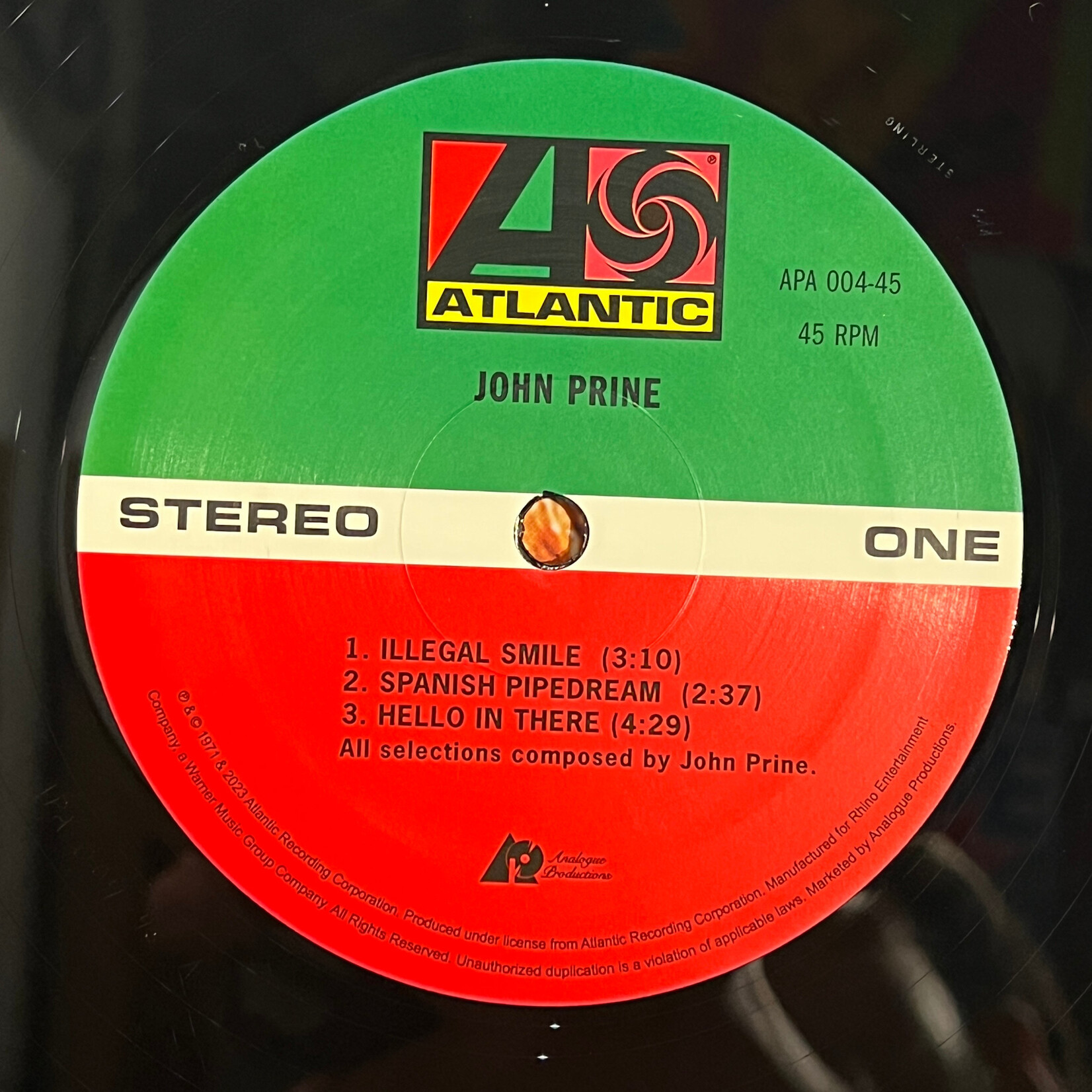 [Kollectibles] Prine, John: Self-titled (2023, USA, 2x12"45 RPM) [ATLANTIC]