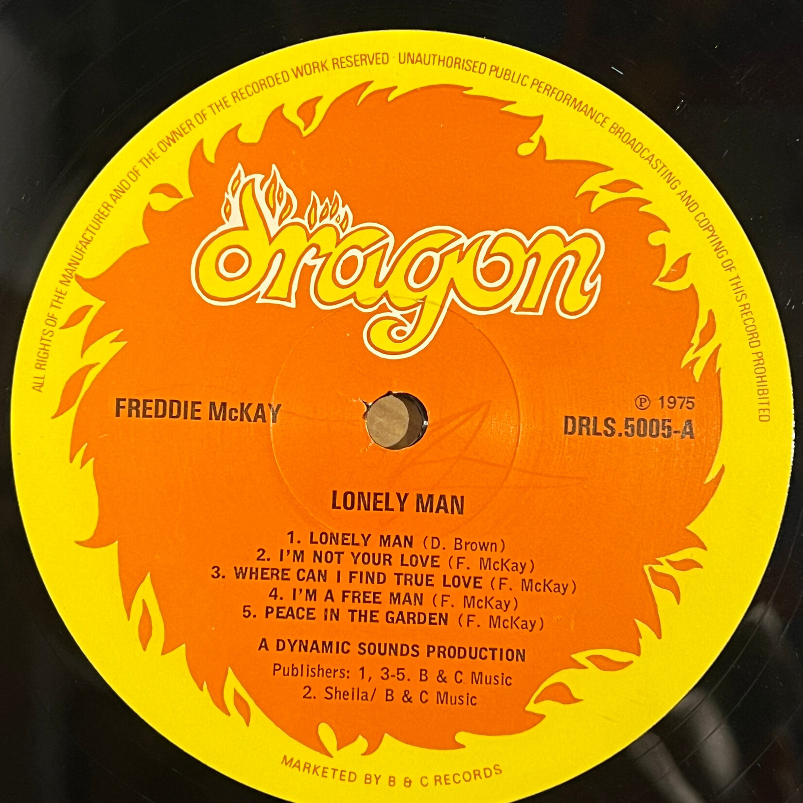 [Kollectibles] McKay, Freddie: Lonely Man (1975, UK, Disc VG+) [DRAGON]