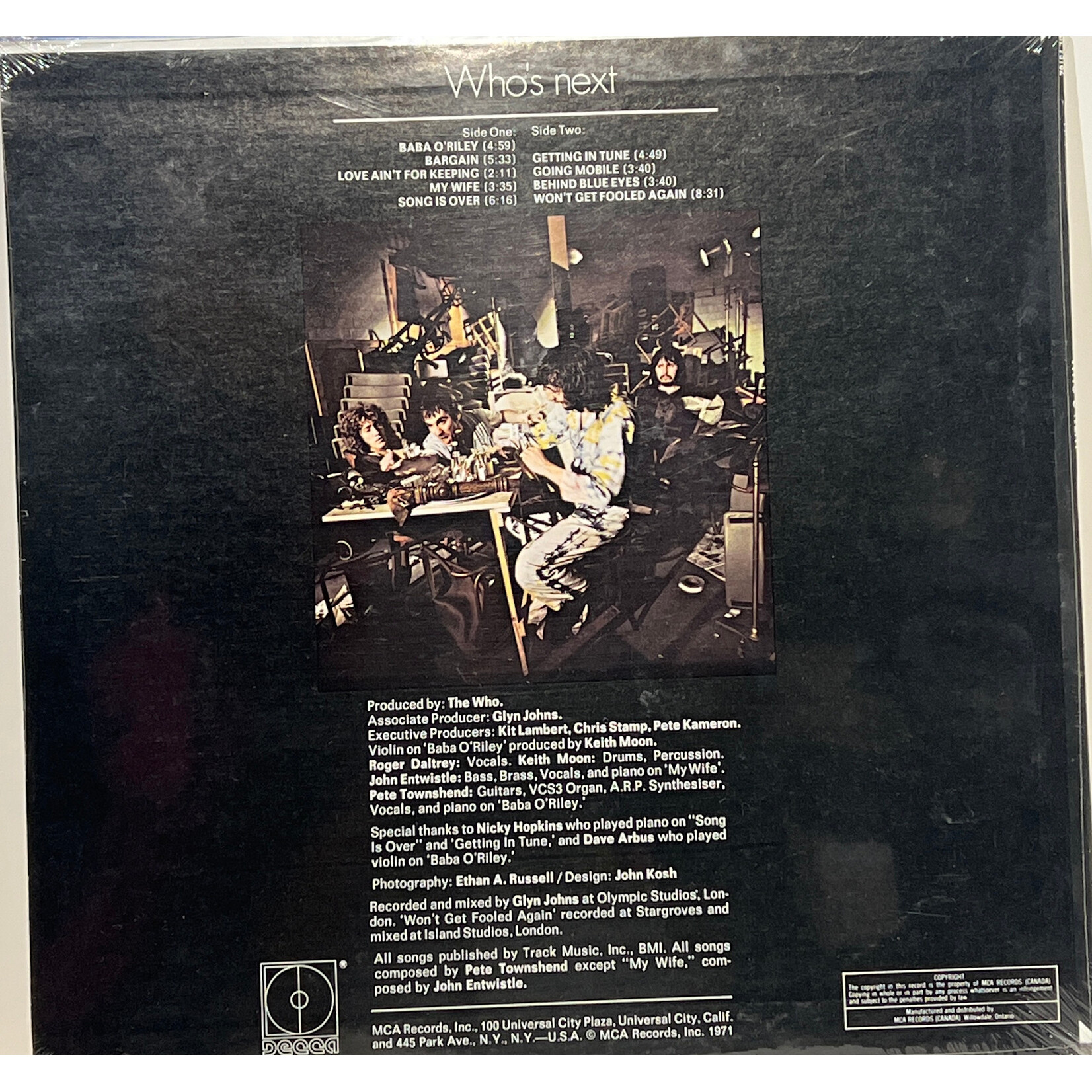 [Kollectibles] The Who: Who's Next (1971, Canada, Sealed) [DECCA]