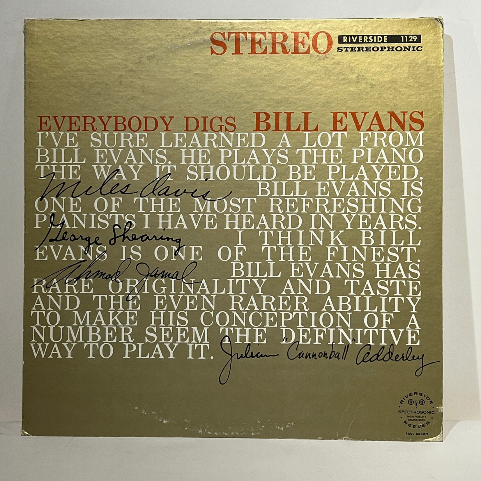 [Kollectibles] Bill Evans Trio: Everybody Digs Bill Evans (1975, Japan, w/insert, Disc Ex) [RIVERSIDE]