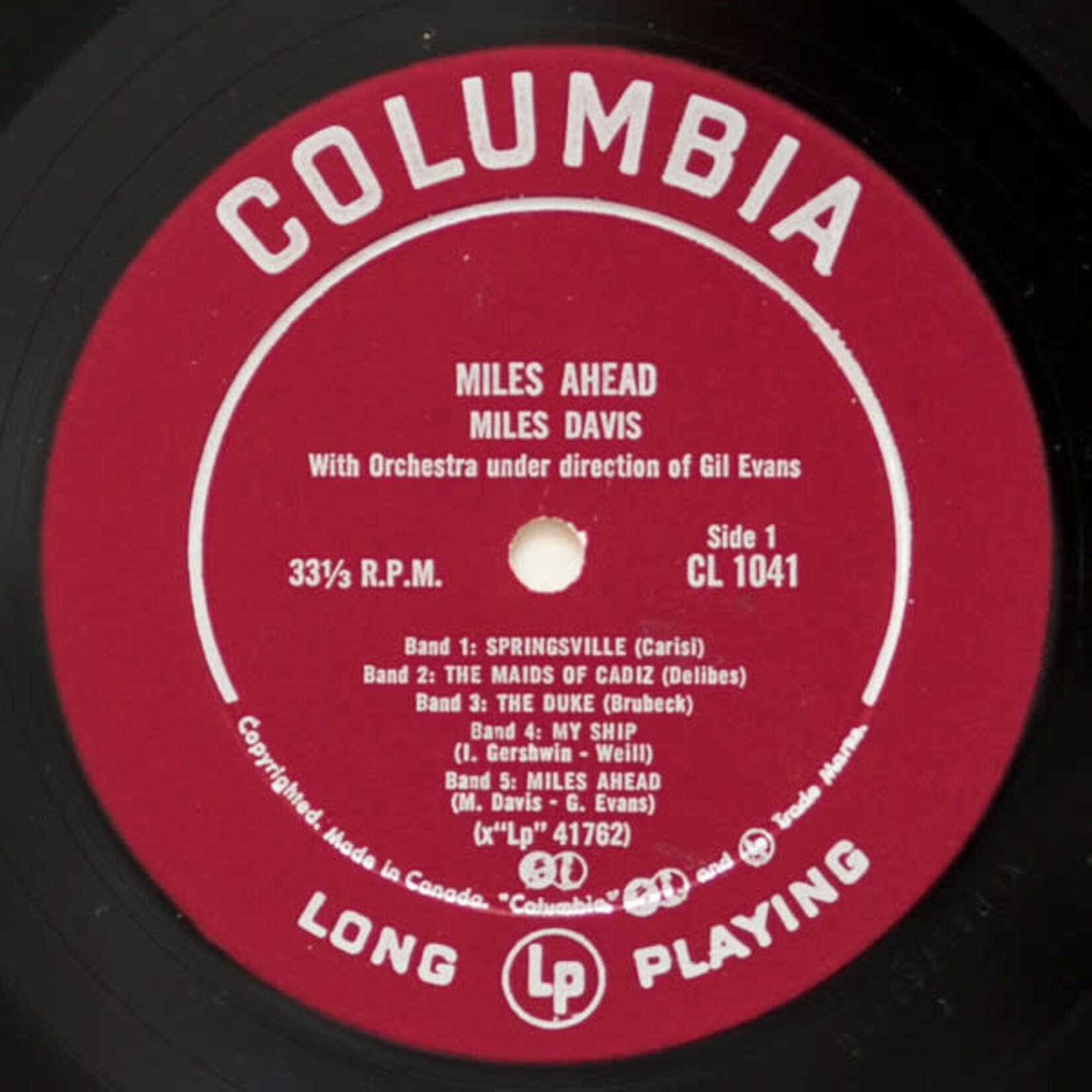 [Kollectibles] Davis, Miles: Miles Ahead (1957, Canada, Sailboat Cover, VG) [COLUMBIA]
