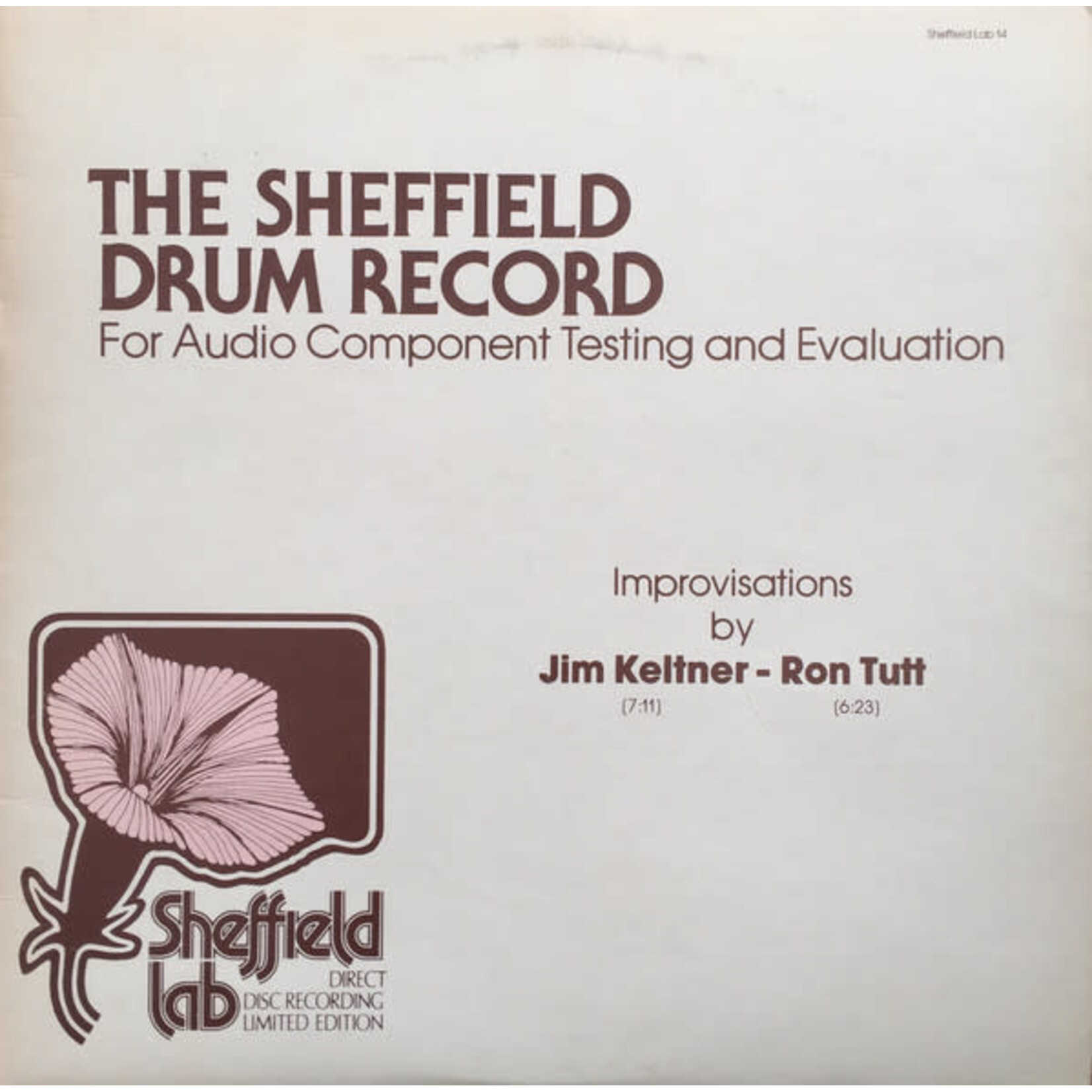 [Kollectible Vinyl] Keltner, Jim / Ron Tutt: The Sheffield Drum Record (1981, USA, Audiophile, w/ Insert, VG+) [SHEFFIELD LAB]