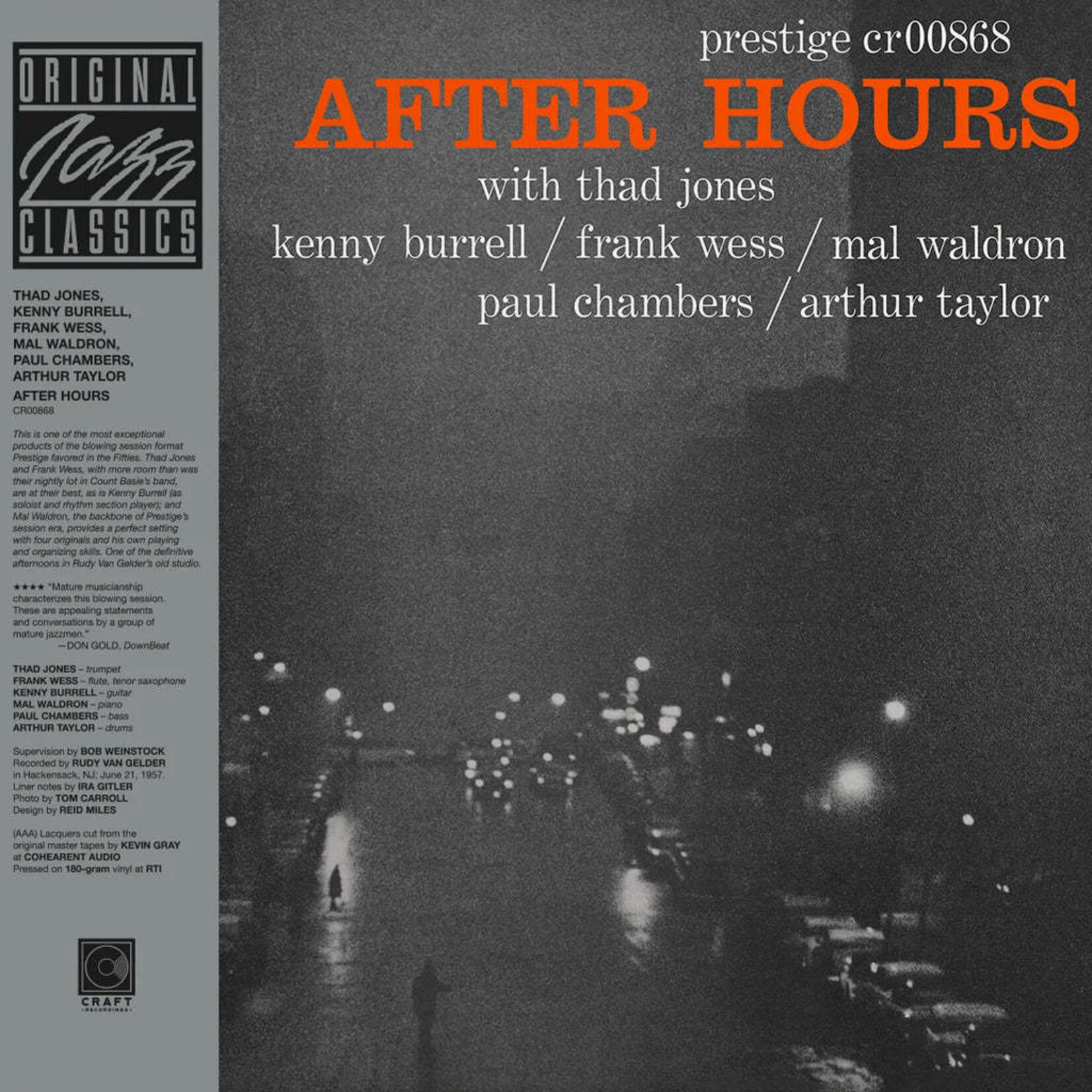 [New Vinyl] Jones, Thad: After Hours (Jazz Classics Series) [CRAFT]