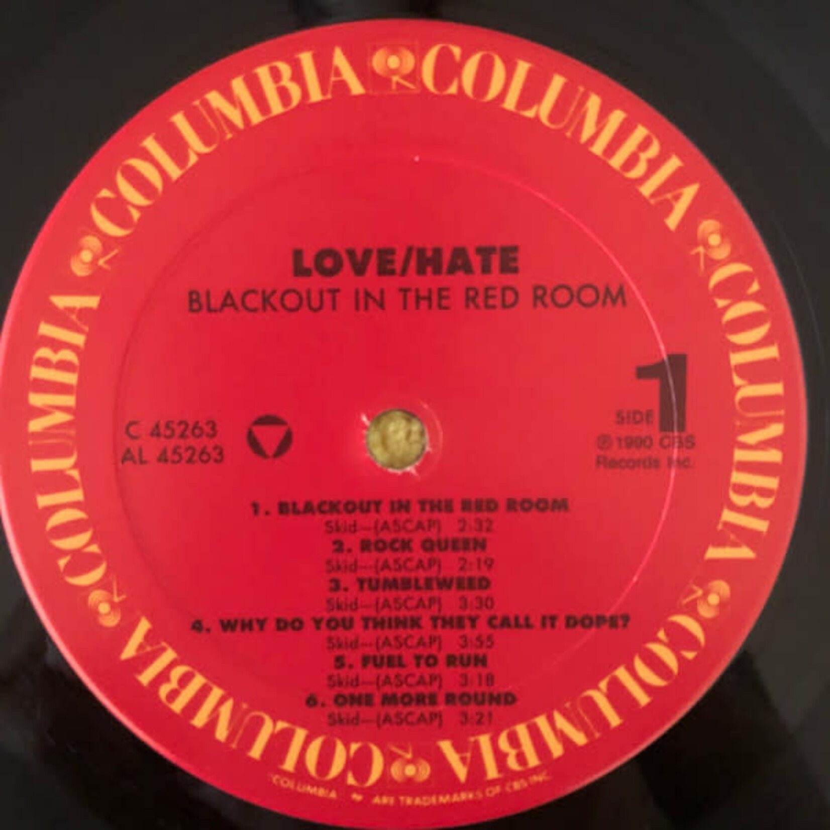 [Kollectible Vinyl] Love/Hate: Blackout In The Red Room (1990, USA, EX) [COLUMBIA]