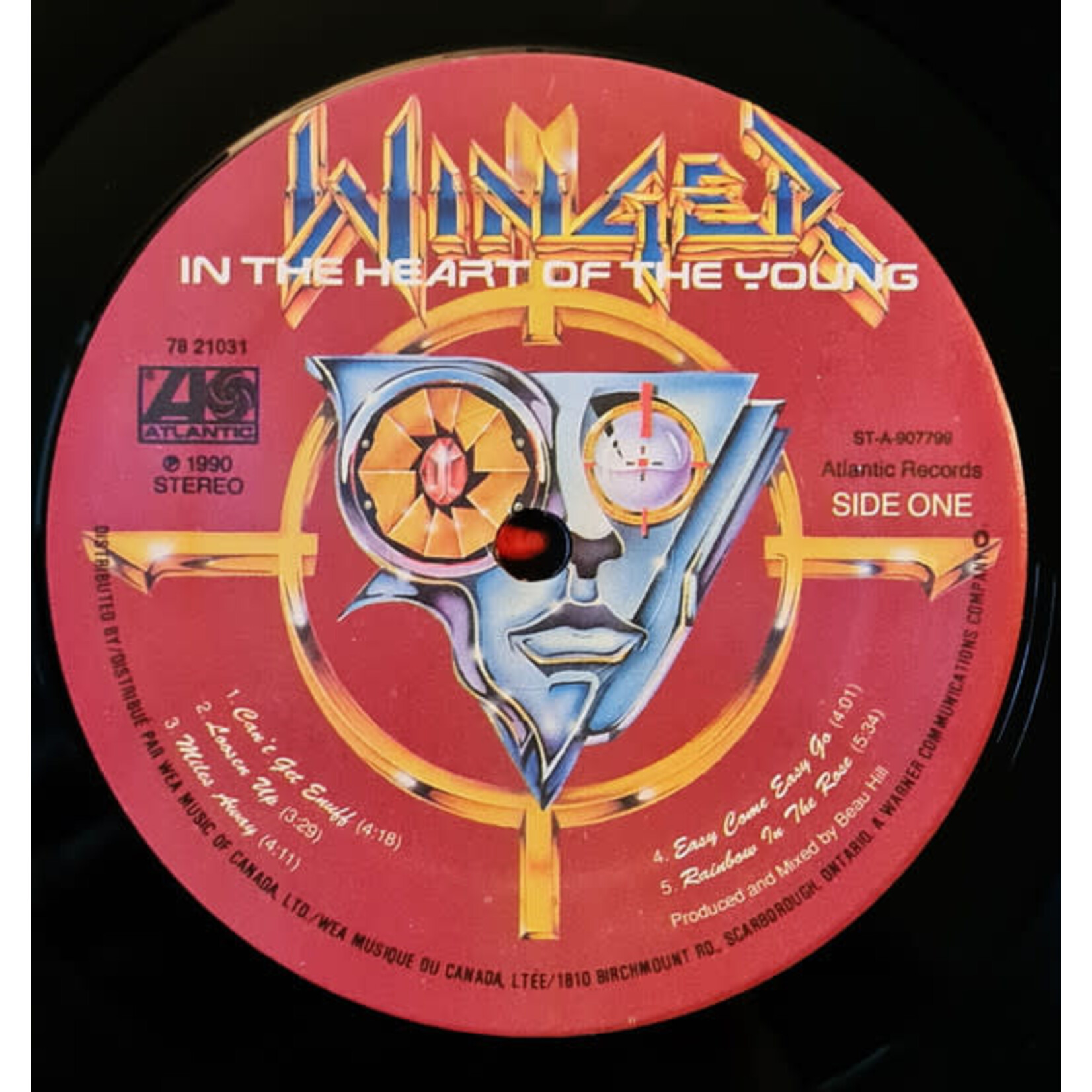 [Kollectible Vinyl] Winger: In The Heart Of The Young (1990, Canada, w/ Inner, EX) [ATLANTIC]