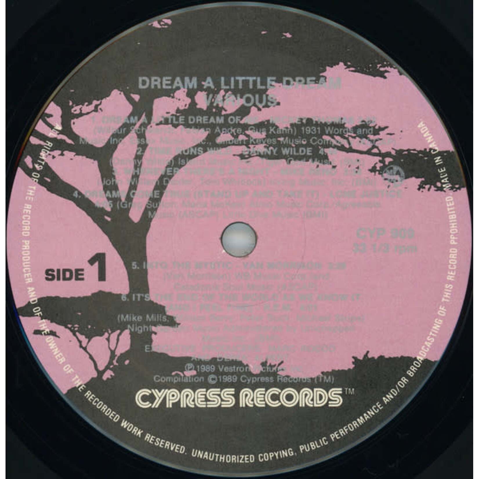 [Kollectible Vinyl] V/A: Dream A Little Dream (OST) (1989, Canada, VG) [CYPRESS]