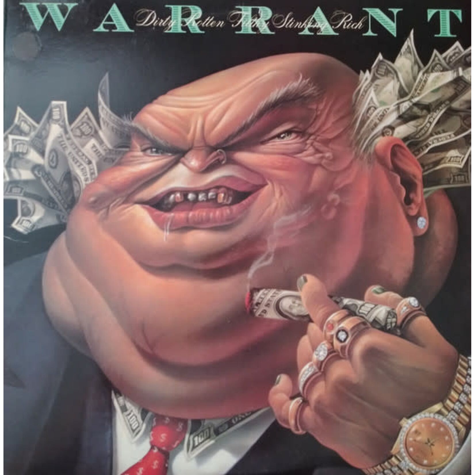 [Kollectible Vinyl] Warrant: Dirty Rotten Filthy Stinking Rich (1989, USA, VG+) [COLUMBIA]