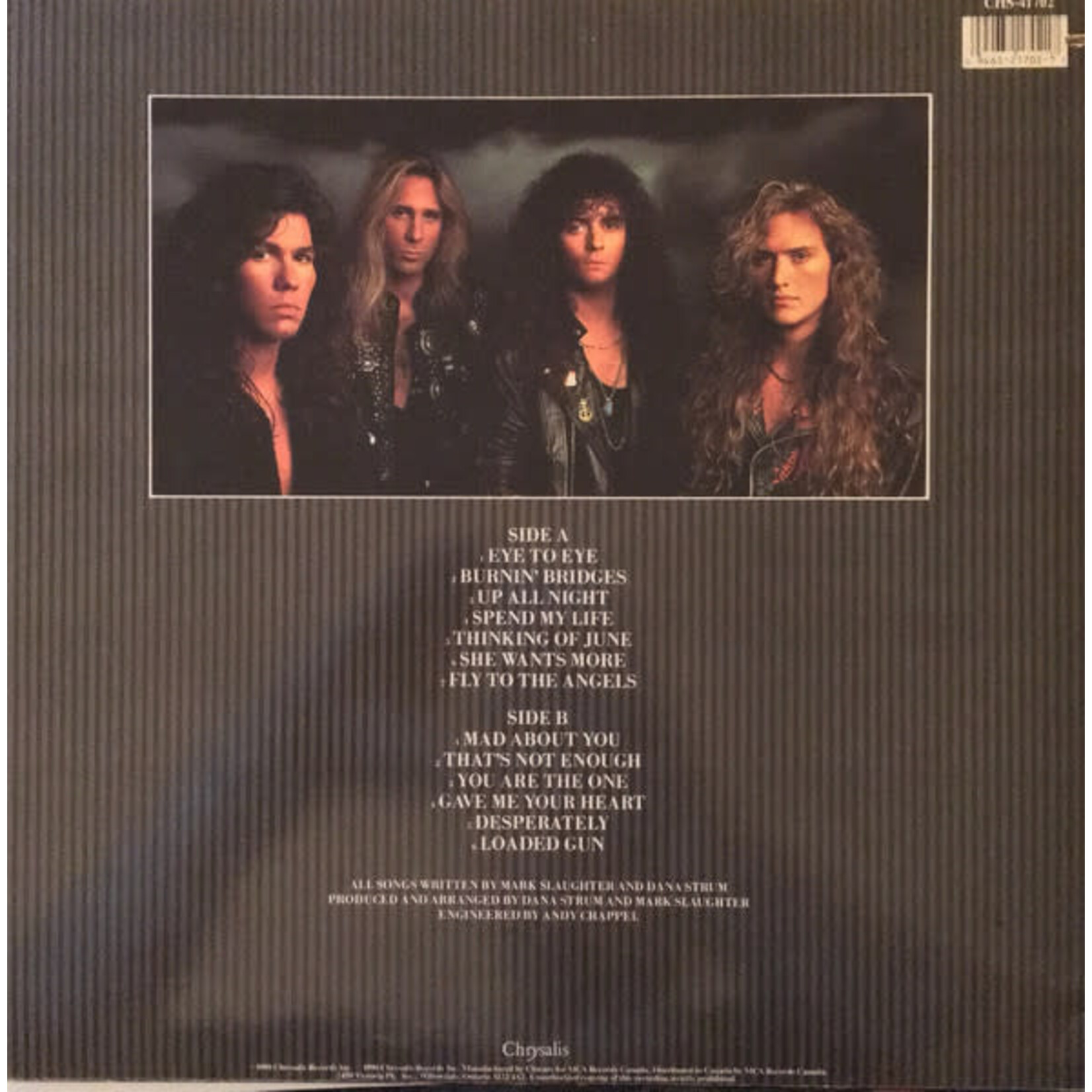 [Kollectible Vinyl] Slaughter: Stick It To Ya (1990,  Canada, Ex) [CHRYSALIS]