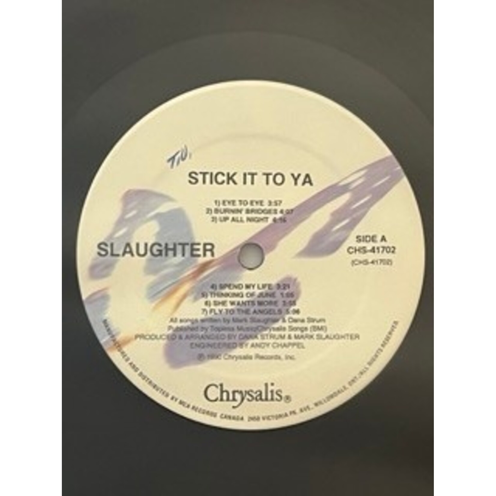 [Kollectible Vinyl] Slaughter: Stick It To Ya (1990,  Canada, Ex) [CHRYSALIS]