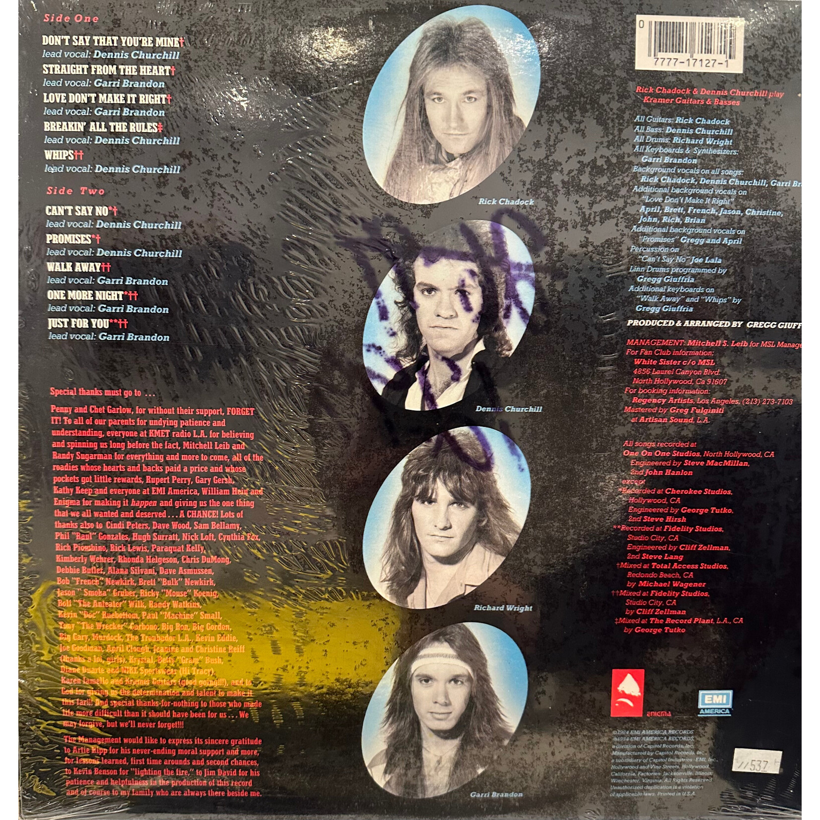 [Kollectible Vinyl] White Sister: Self-Titled (1984, USA, EX) [EMI AMERICA]