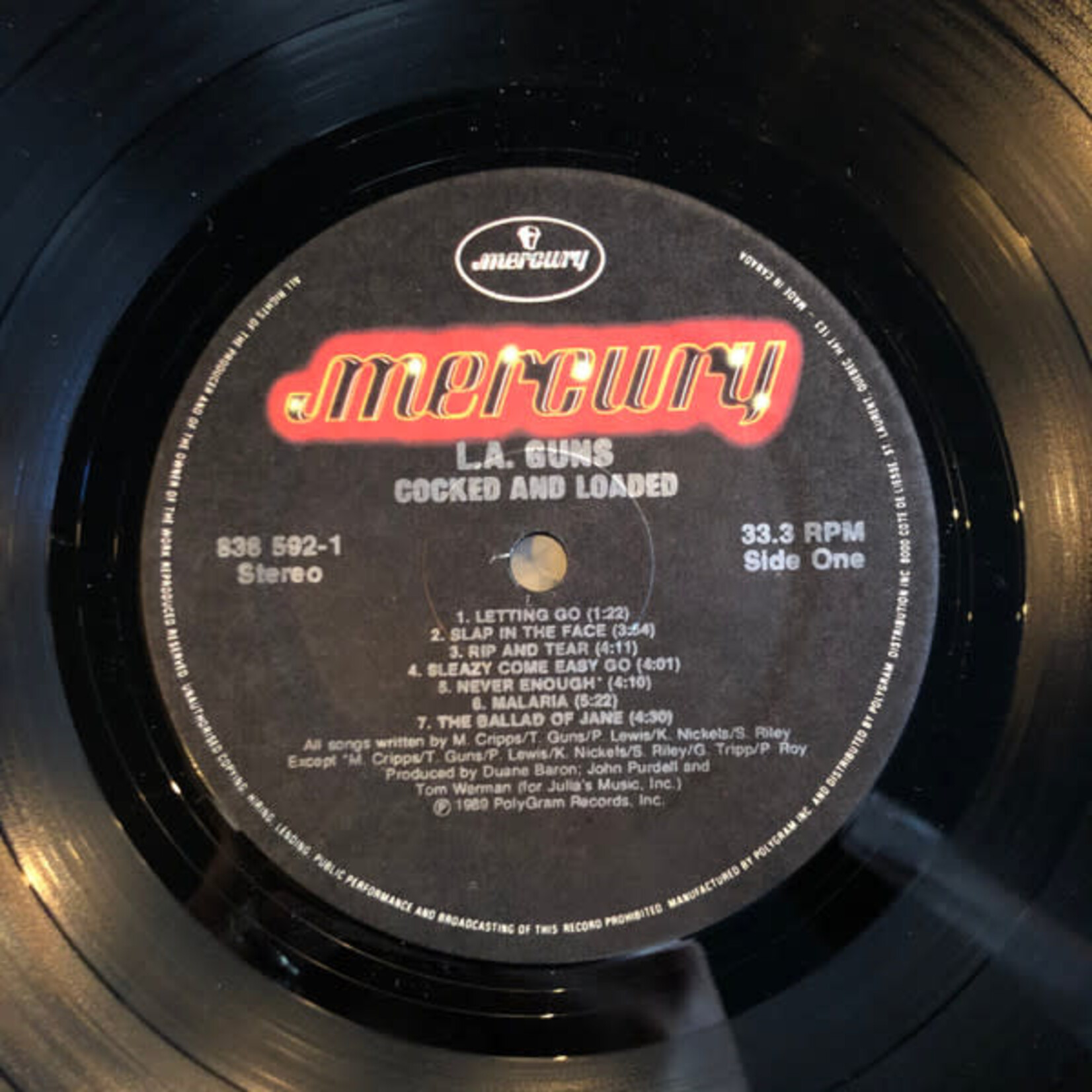 [Kollectible Vinyl] L.A. Guns: Cocked & Loaded (1989, Canada, Ex) [MERCURY]