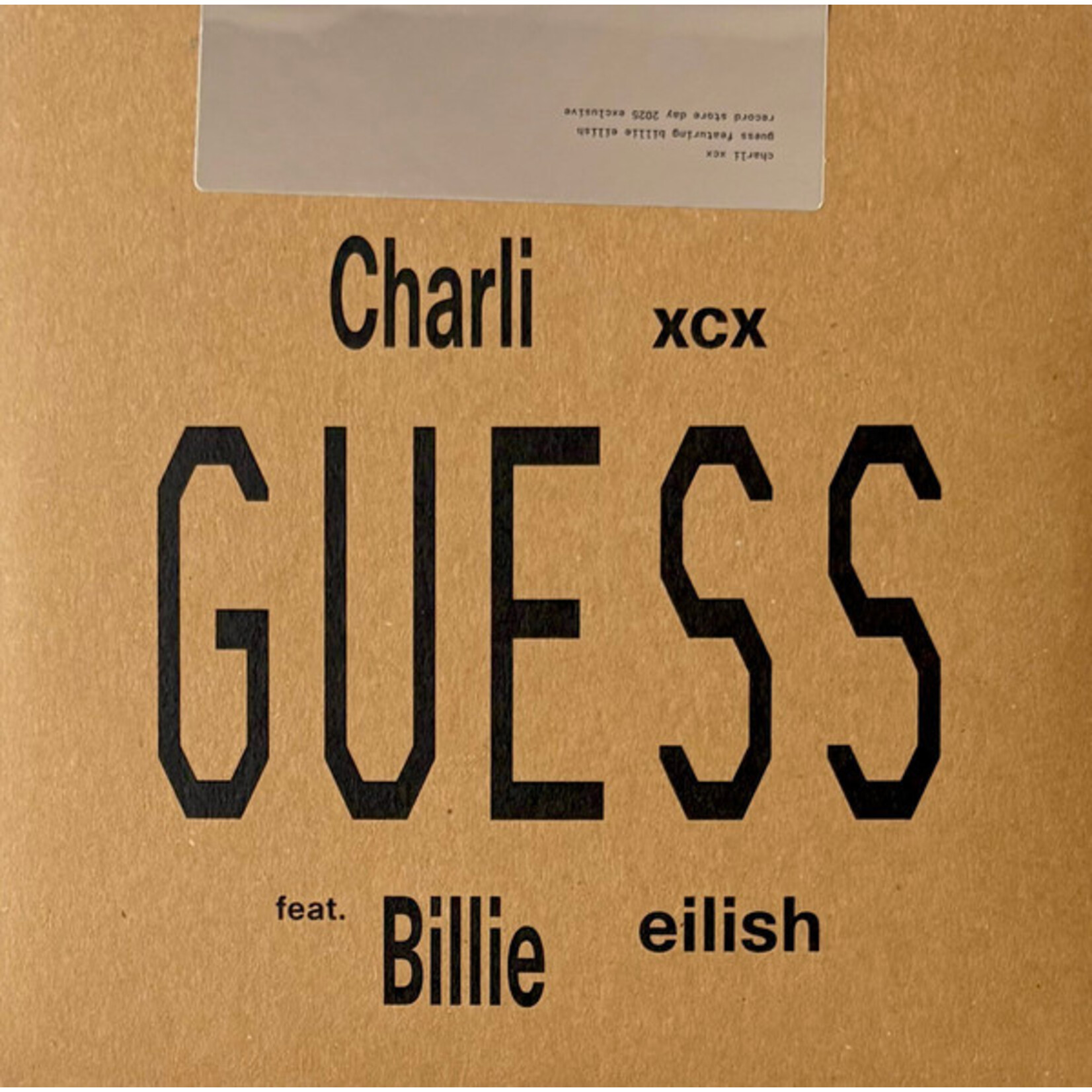 [New Vinyl] Charli XCX: 2025RSD - Guess (ft. Billie Eilish) (black bio 7" vinyl) [(7"), ATLANTIC]