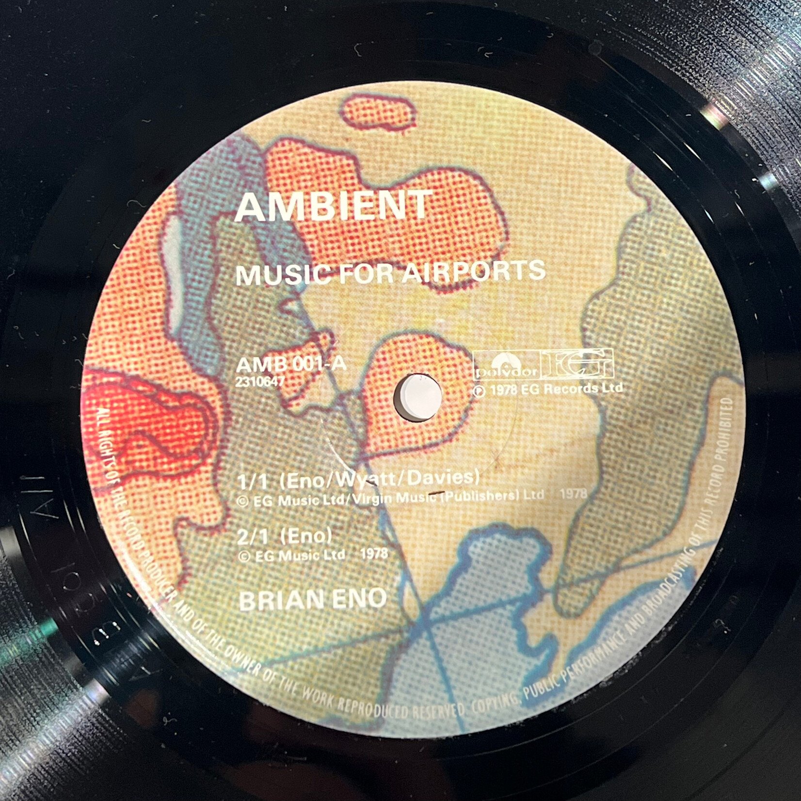 [Kollectible Vinyl] Eno, Brian: Ambient 1 (Music For Airports) (1979, UK, VG+) [EG]