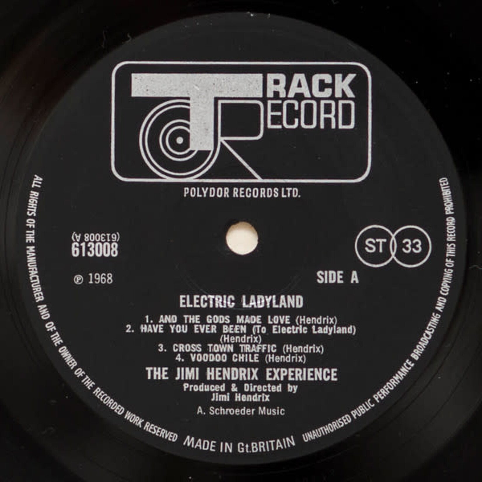 [Kollectible Vinyl] The Jimi Hendrix Experience: Electric Ladyland (1968, UK, Naked Cover, Black Label White Text, Disc Ex)