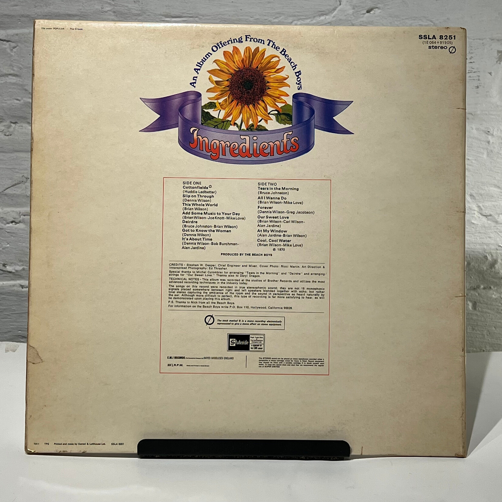 [Kollectible Vinyl] Beach Boys: Sunflower (1970, USA, VG) [EMI]