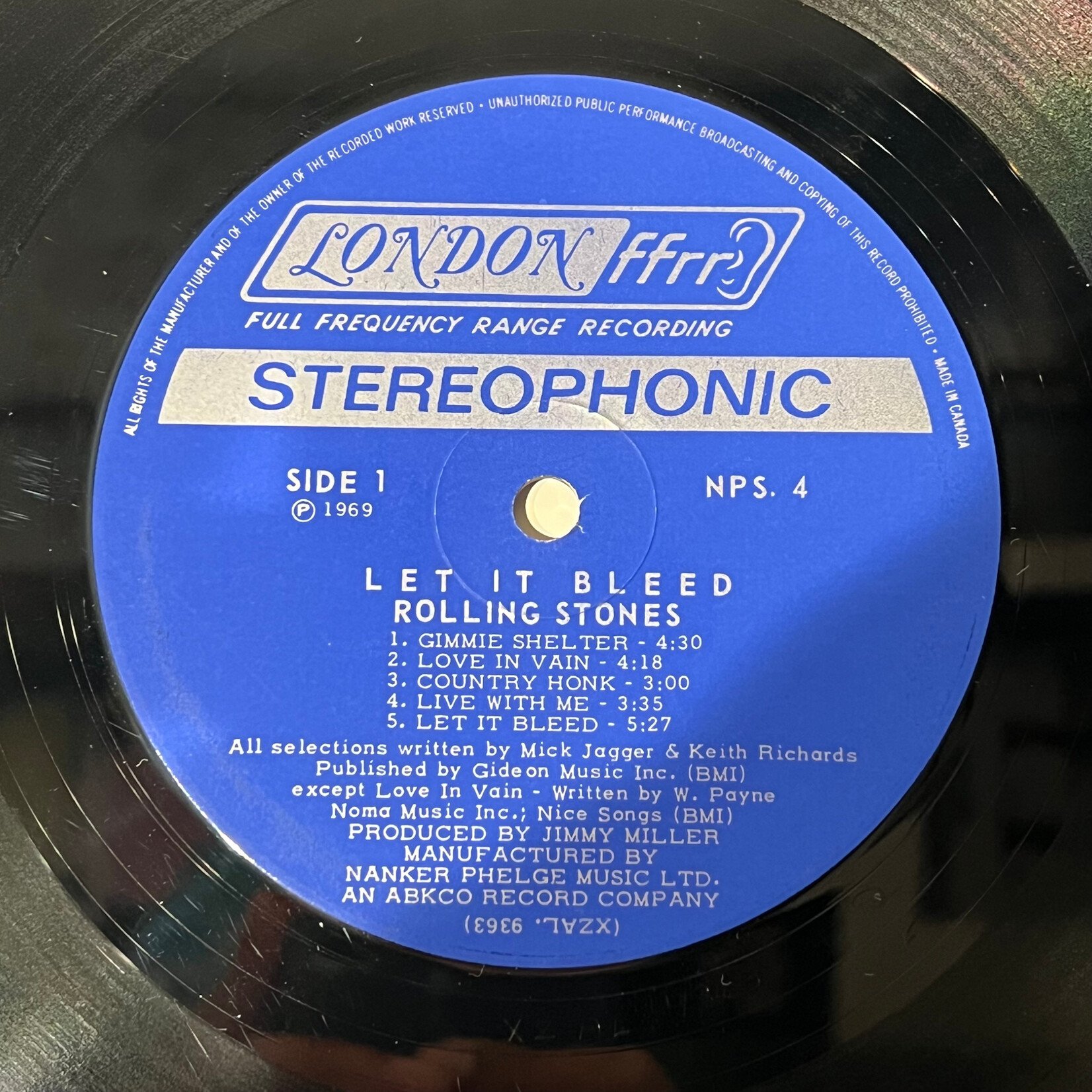 [Kollectible Vinyl] Rolling Stones: Let it Bleed (1969, Canada, w/ poster, VG+) [LONDON]