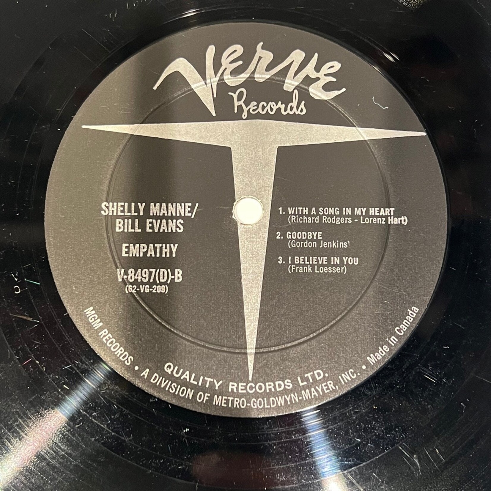 [Kollectible Vinyl] Manne, Shelly & Bill Evans w/ Monty Budwig: Empathy (USA, 1962, VG) [VERVE]