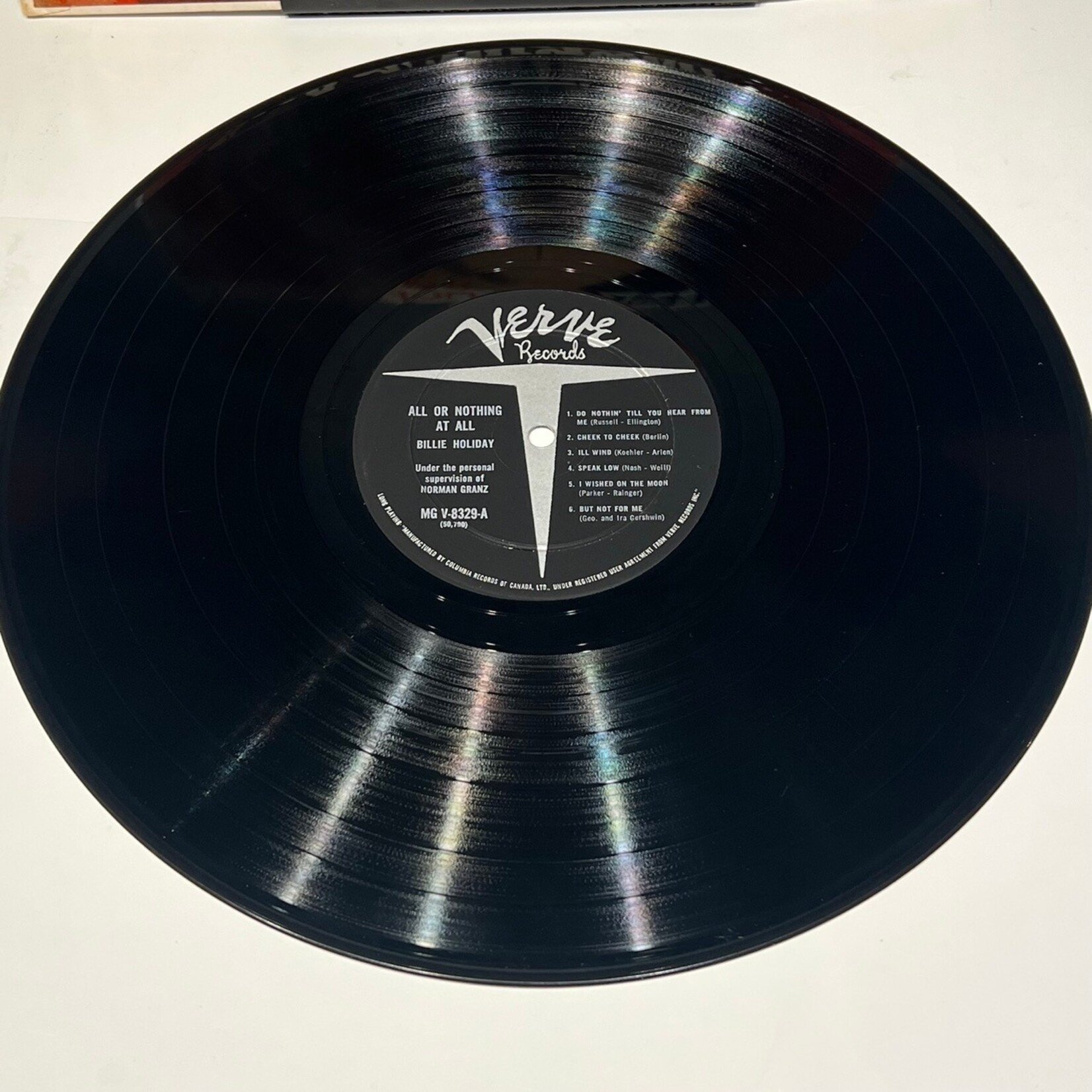 [Kollectible Vinyl] Holiday, Billie: All or Nothing at All (CANADA, 1959, VG) [VERVE]