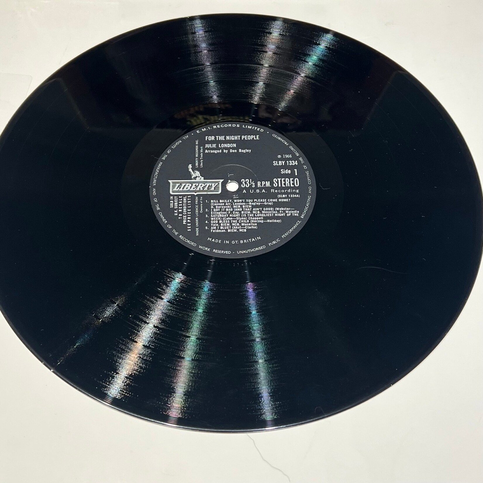 [Kollectible Vinyl] London, Julie: For The Night People (Vocal Jazz, UK, 1966, VG) [LIBERTY]