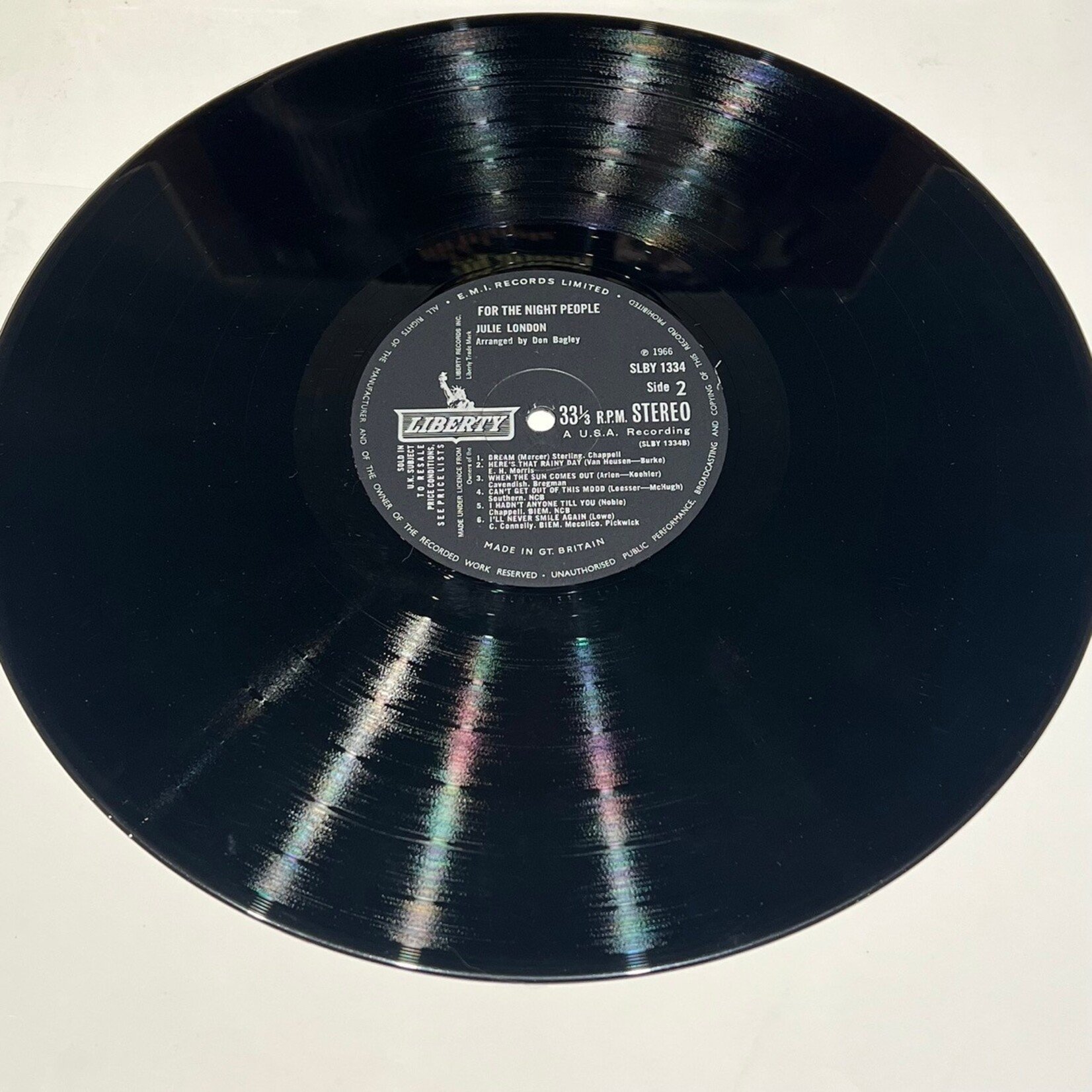 [Kollectible Vinyl] London, Julie: For The Night People (Vocal Jazz, UK, 1966, VG) [LIBERTY]