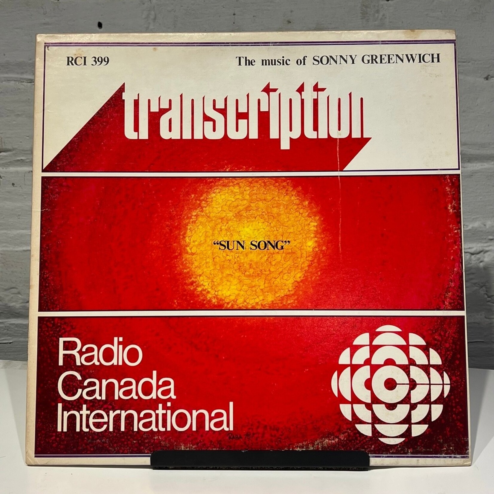 [Kollectible Vinyl] Greenwich, Sonny: Sun Song (The Music of Sonny Greenwich) (CANADA, 1970's, VG+) [CBC]