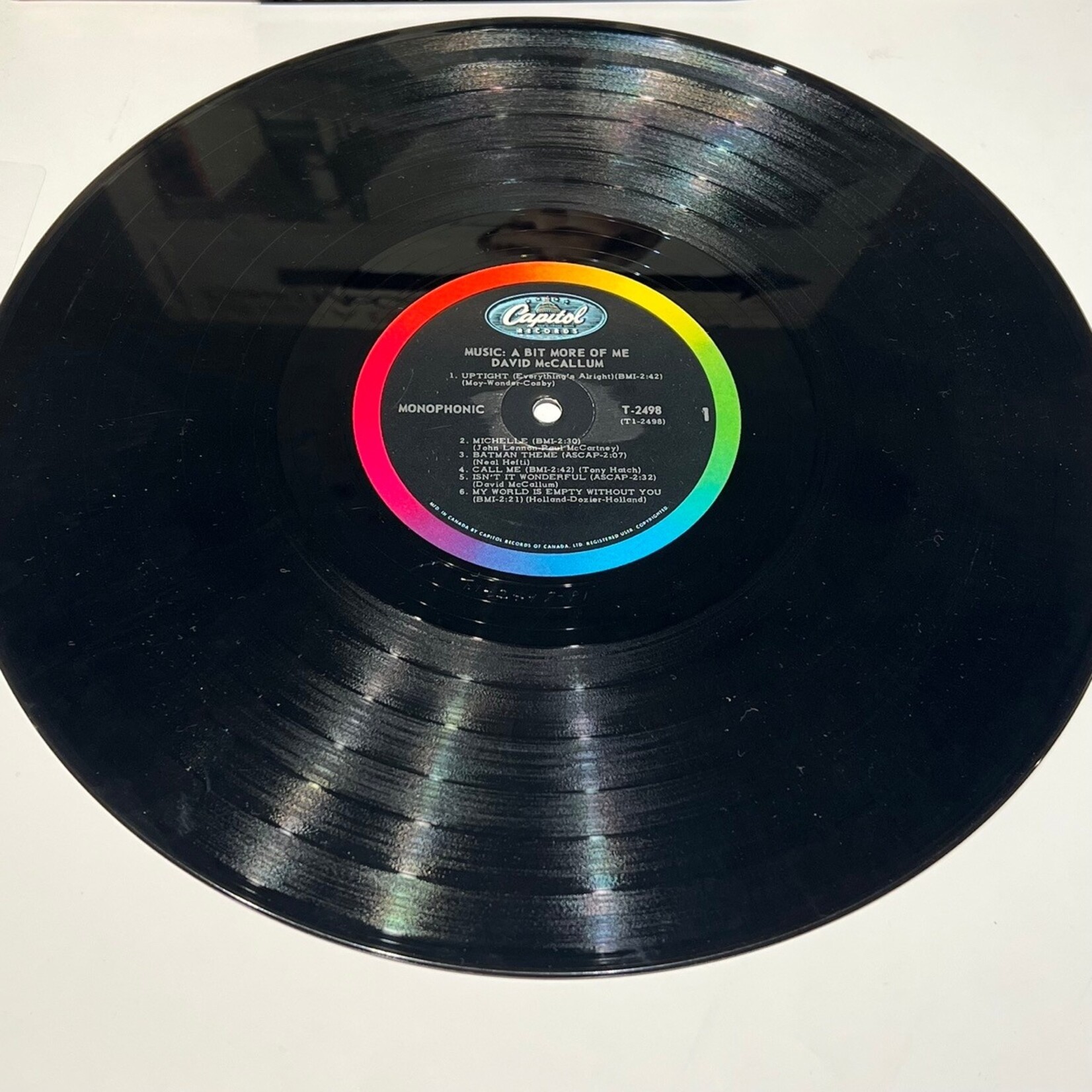 [Kollectible Vinyl] McCallum, David: Music: A Bit More of Me (CANADA, Mono, w/ Postcard Pics!, Dr. Dre sample on "The Edge", VG) [CAPITOL]