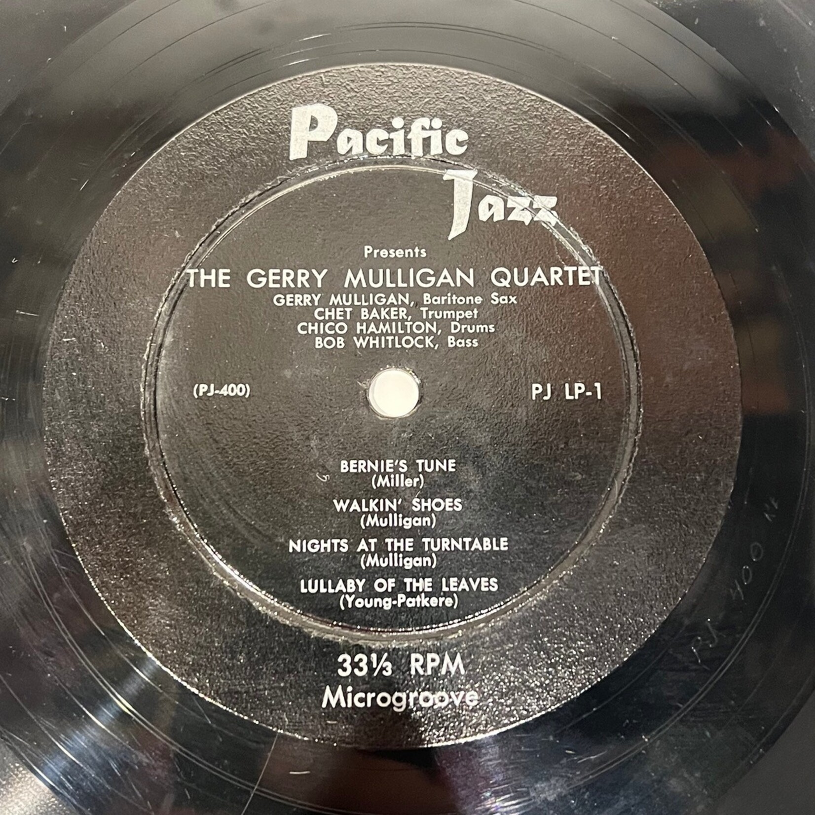 [Kollectible Vinyl] Mulligan, Gerry Quartet: Self-Titled (10", USA, 1952, VG) [PACIFIC JAZZ]
