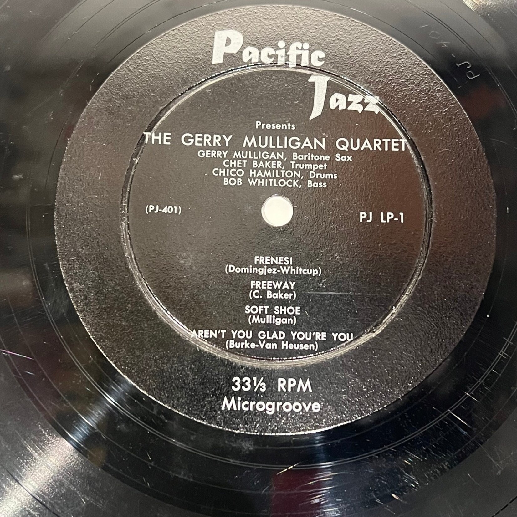 [Kollectible Vinyl] Mulligan, Gerry Quartet: Self-Titled (10", USA, 1952, VG) [PACIFIC JAZZ]