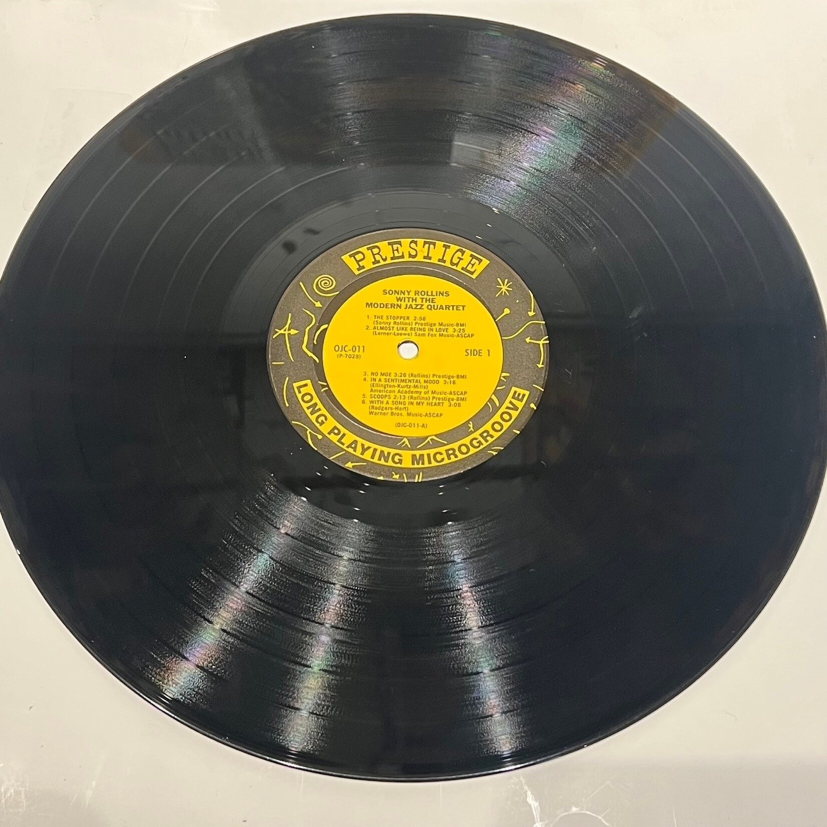 [Kollectible Vinyl] Rollins, Sonny w/ The Modern Jazz Quartet (ft. Art Blakey and Kenny Drew): Self-titled (USA, 1982, VG+) [PRESTIGE]