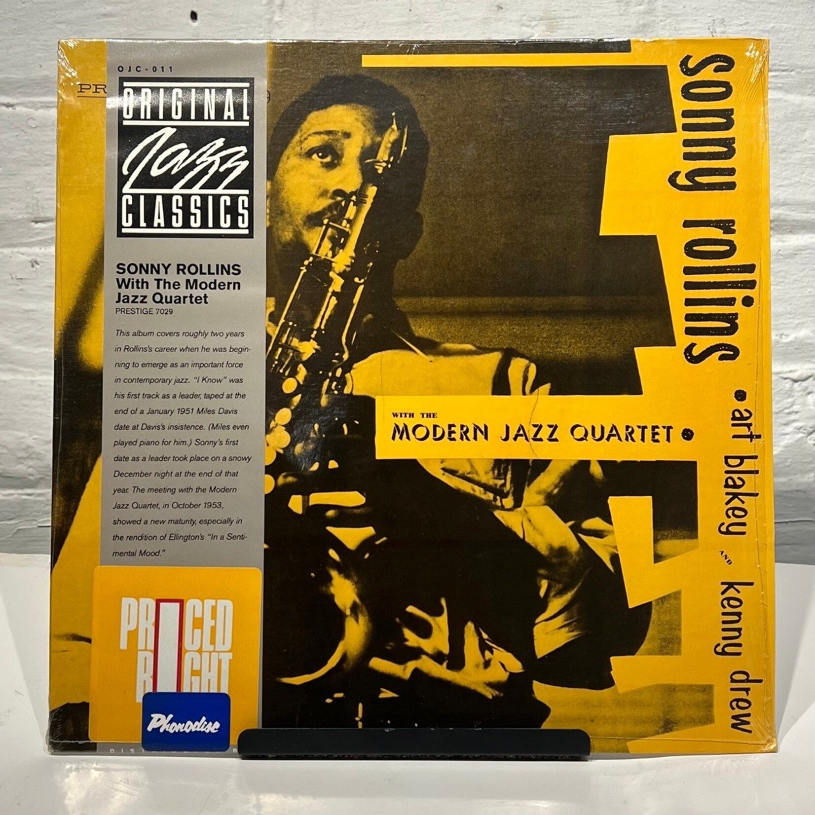 [Kollectible Vinyl] Rollins, Sonny w/ The Modern Jazz Quartet (ft. Art Blakey and Kenny Drew): Self-titled (USA, 1982, VG+) [PRESTIGE]