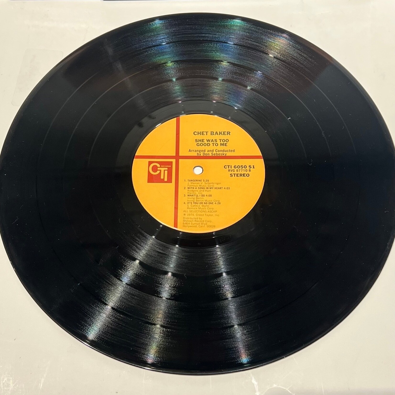 [Kollectible Vinyl] Baker, Chet: She Was Too Good To Me (USA, 1974, VG+) [CTI]