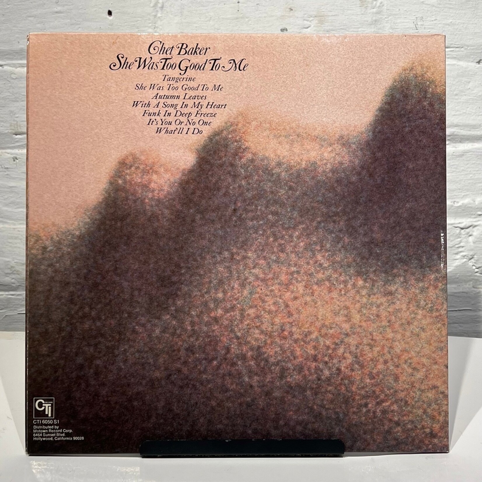 [Kollectible Vinyl] Baker, Chet: She Was Too Good To Me (USA, 1974, VG+) [CTI]