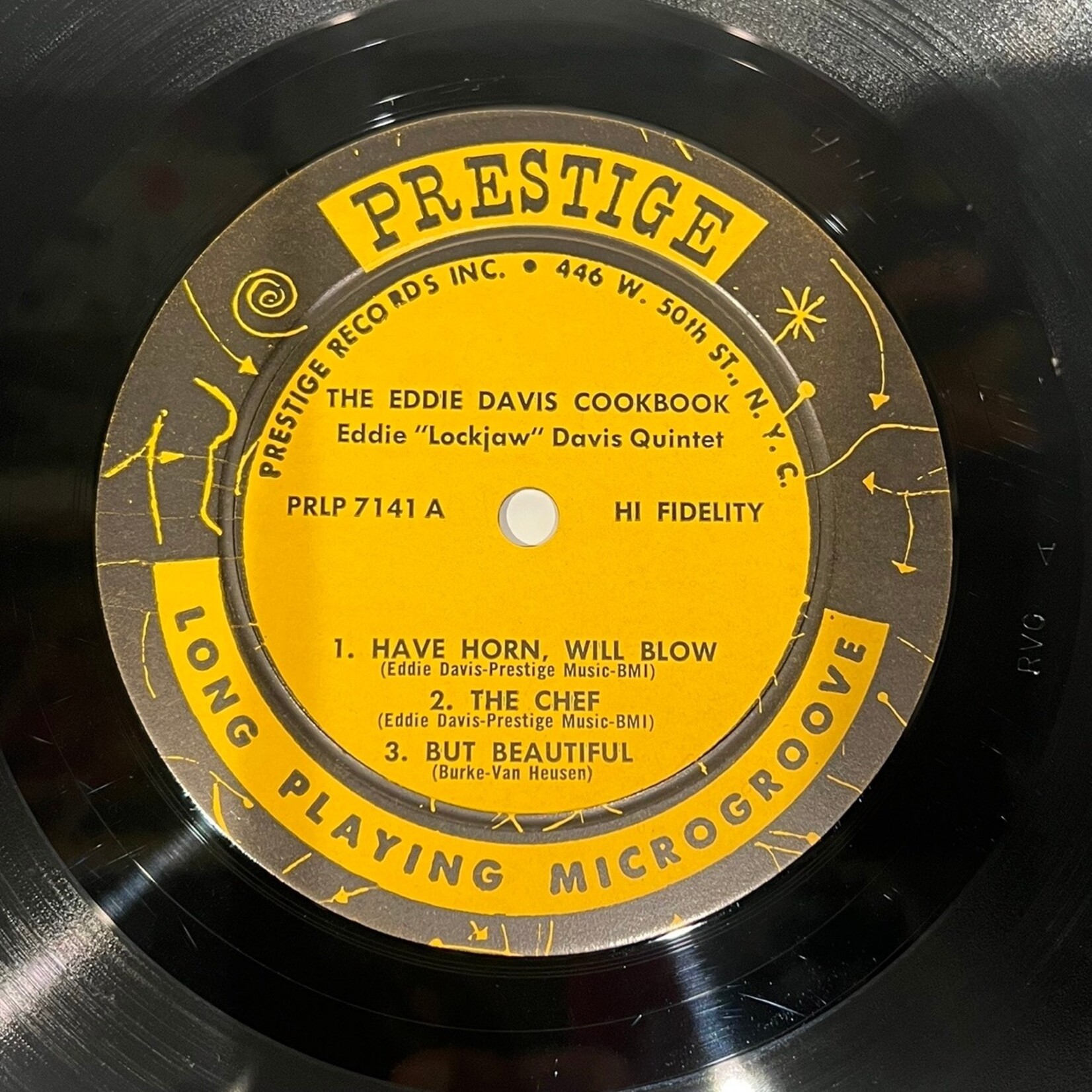 [Kollectible Vinyl] Davis, Eddie "Lockjaw" Quintet: Eddie Davis Cookbook (Promo Stamp!, USA, 1958, VG+) [PRESTIGE]