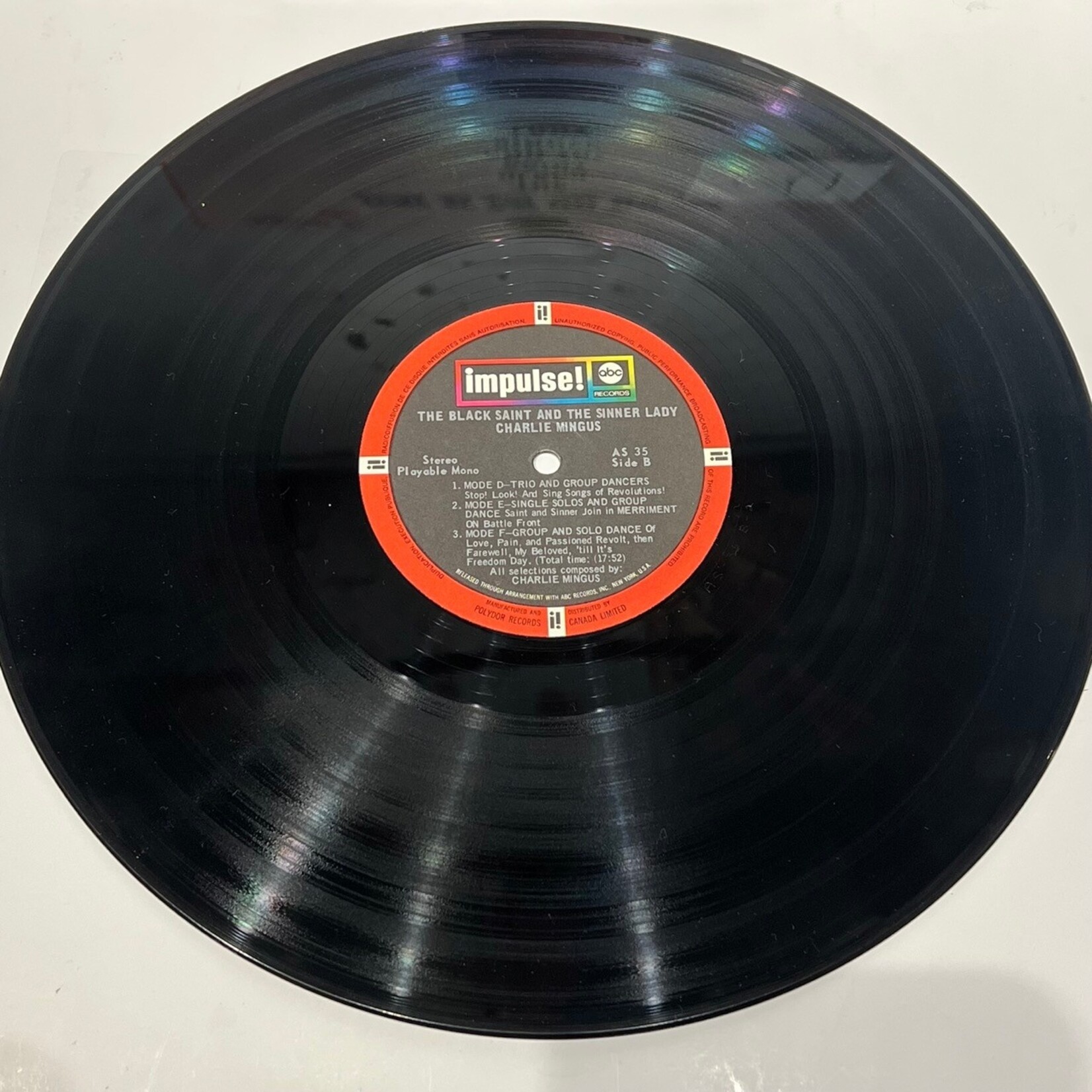[Kollectible Vinyl] Mingus, Charlie: The Black Saint and the Sinner Lady (CANADA, 1970s, VG+) [IMPULSE]