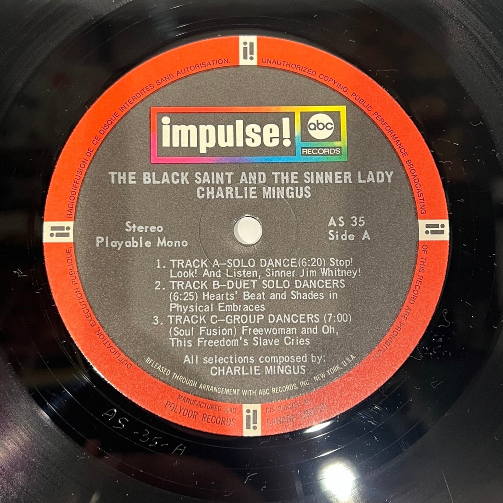 [Kollectible Vinyl] Mingus, Charlie: The Black Saint and the Sinner Lady (CANADA, 1970s, VG+) [IMPULSE]