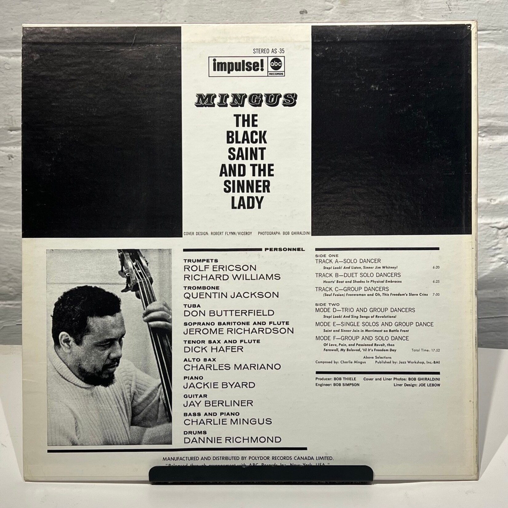 [Kollectible Vinyl] Mingus, Charlie: The Black Saint and the Sinner Lady (CANADA, 1970s, VG+) [IMPULSE]