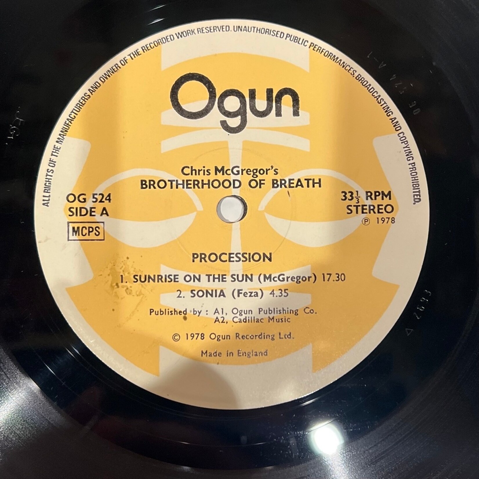 [Kollectible Vinyl] McGregor, Chris & Brotherhood of Breath: Procession (UK, 1978, VG+) [OGUN]