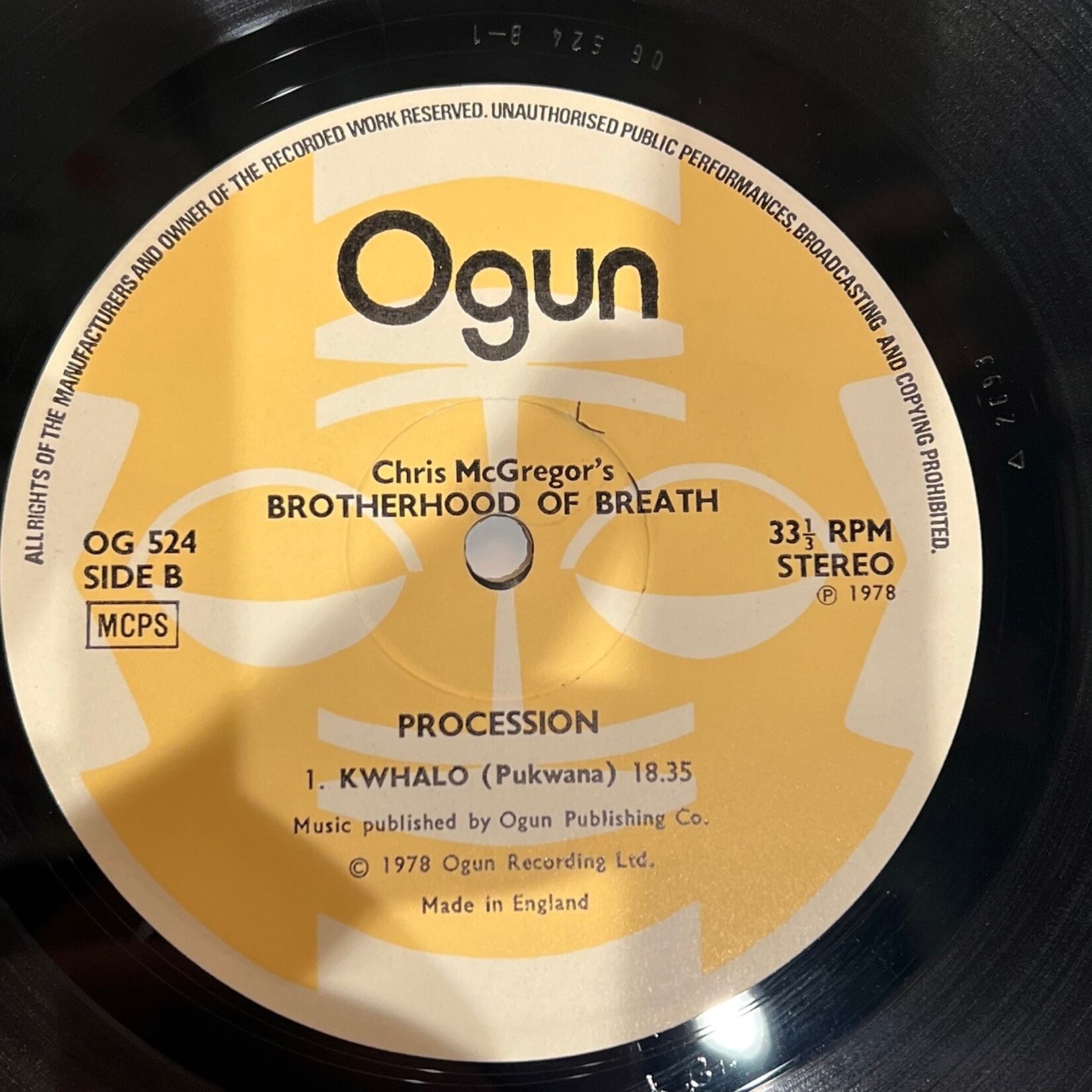 [Kollectible Vinyl] McGregor, Chris & Brotherhood of Breath: Procession (UK, 1978, VG+) [OGUN]