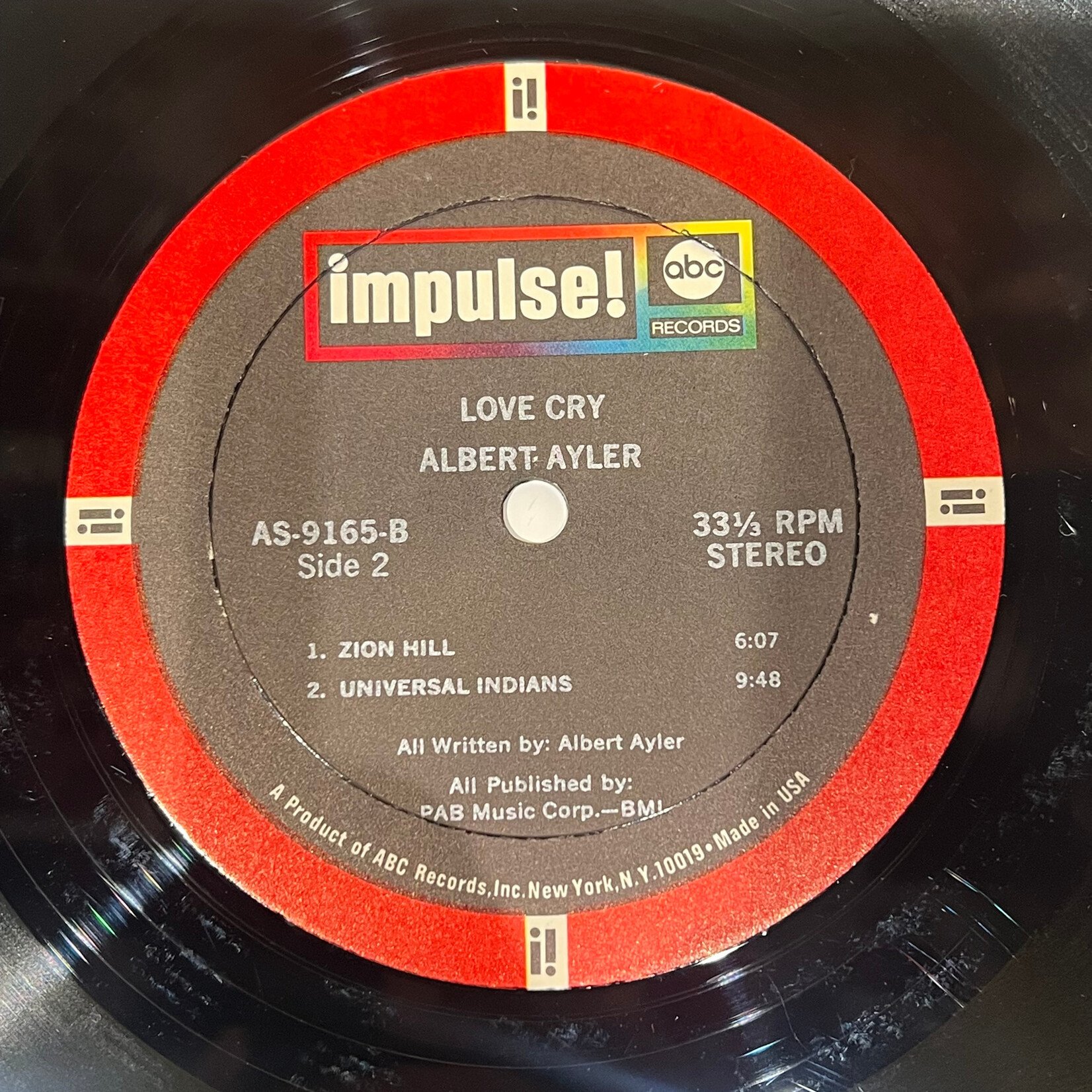 [Kollectible Vinyl] Ayler, Albert: Love Cry (USA, 1968, VG+) [IMPULSE]